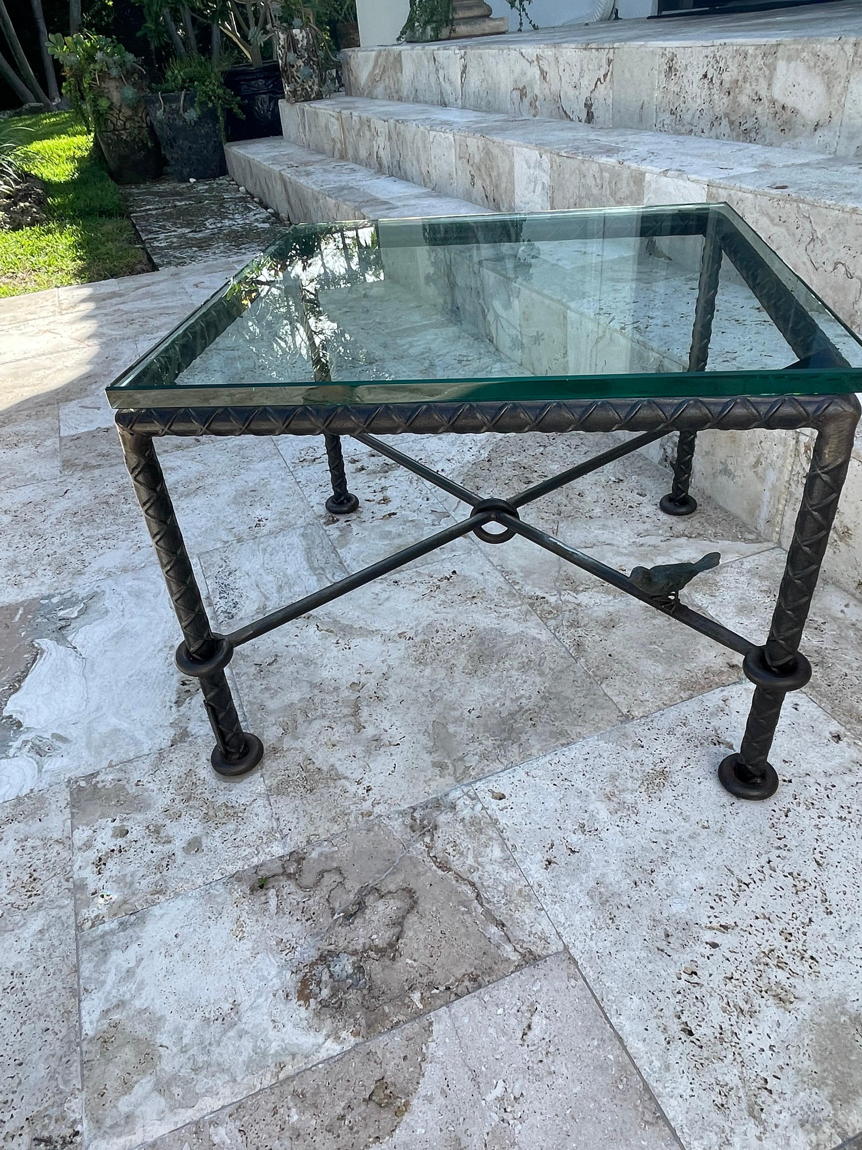 Rare Pair of Ilana Goor Steel and Bronze Side Tables 10