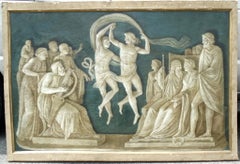 Rare Pair of Italian 18th Century Neoclassical Grisaille Panels
