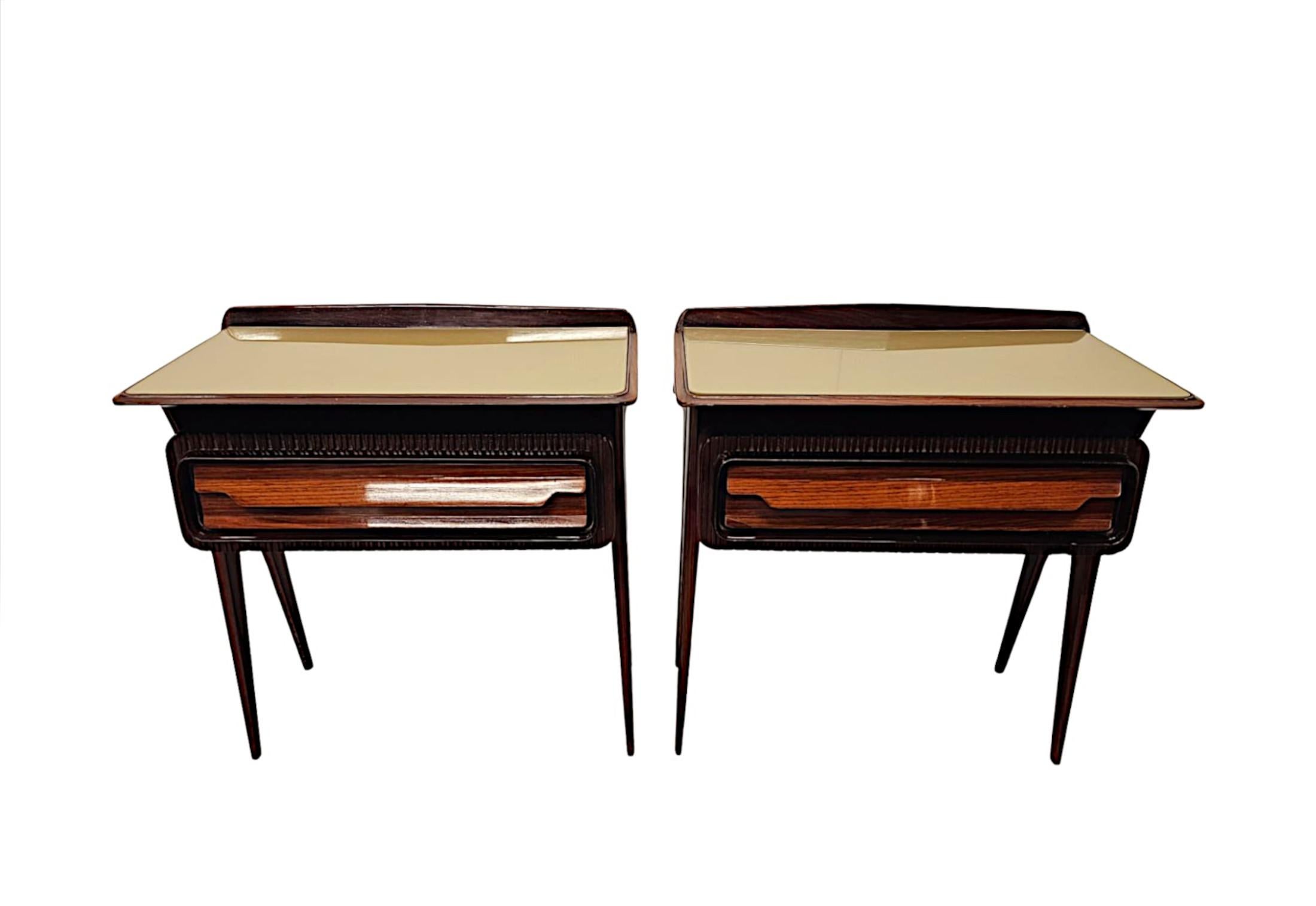 Rare Pair of Italian 1950's Night Stands by La Permanente Mobil In Good Condition For Sale In Dublin, IE