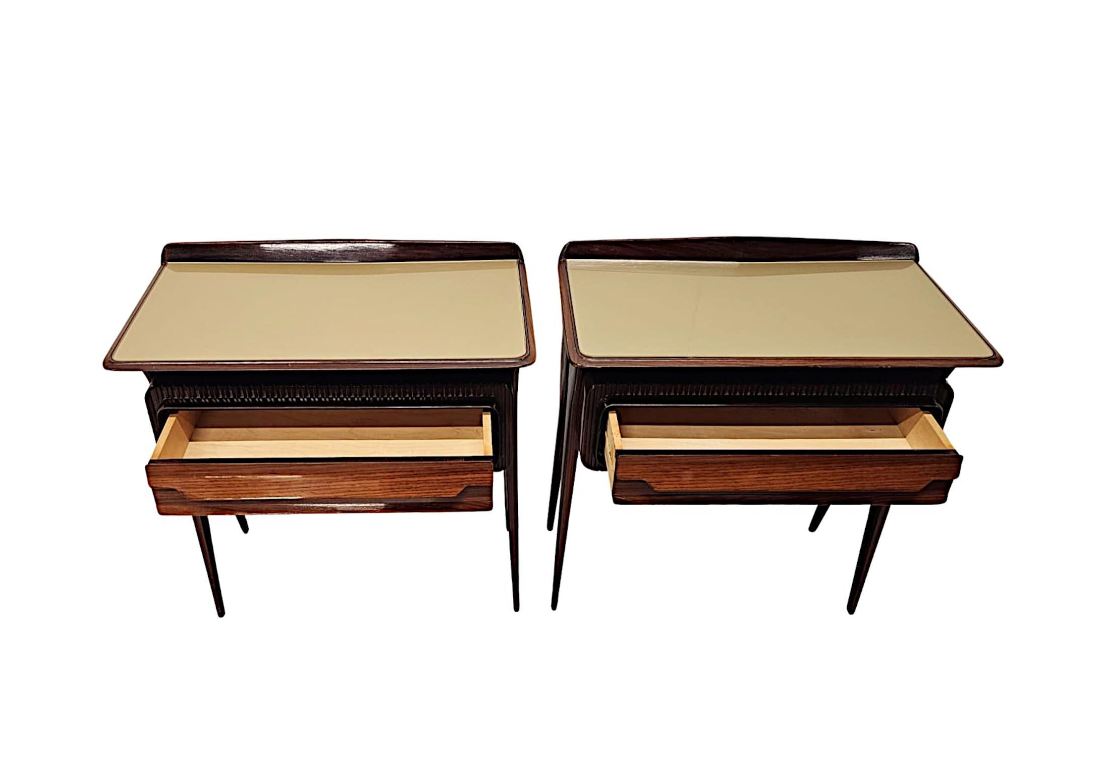 20th Century Rare Pair of Italian 1950's Night Stands by La Permanente Mobil For Sale