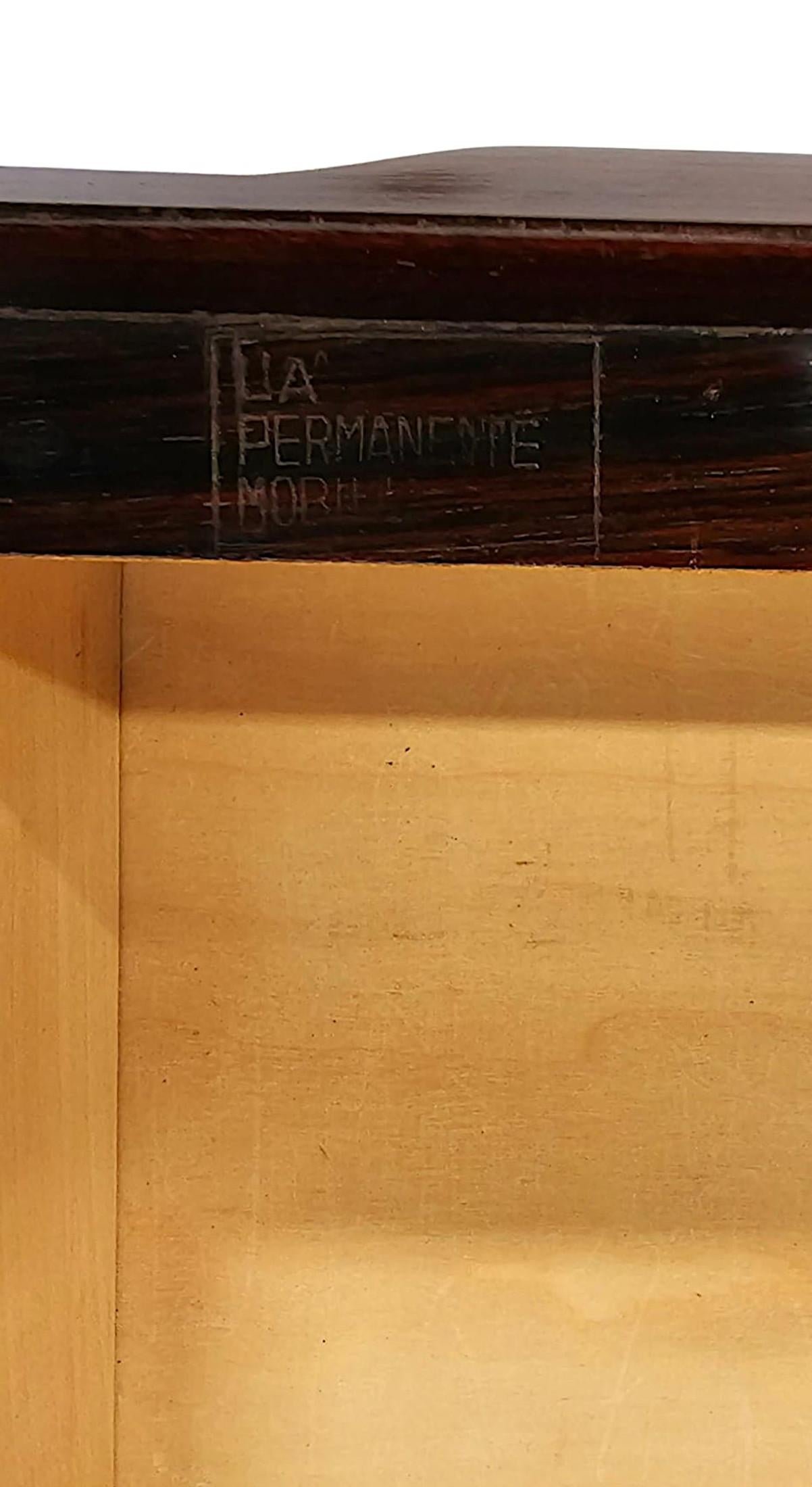 Glass Rare Pair of Italian 1950's Night Stands by La Permanente Mobil For Sale