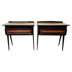 Rare Pair of Italian 1950's Night Stands by La Permanente Mobil