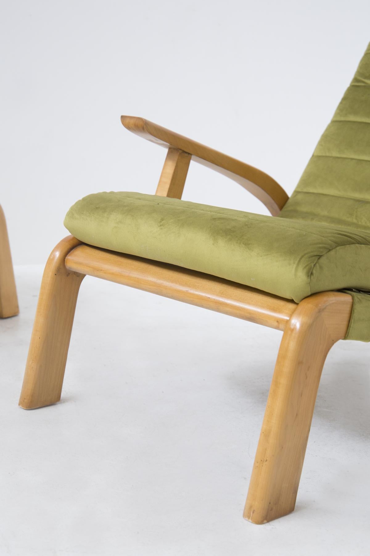 Italian Rare Armchairs G. Pulitzer and G.Lacht, published For Sale