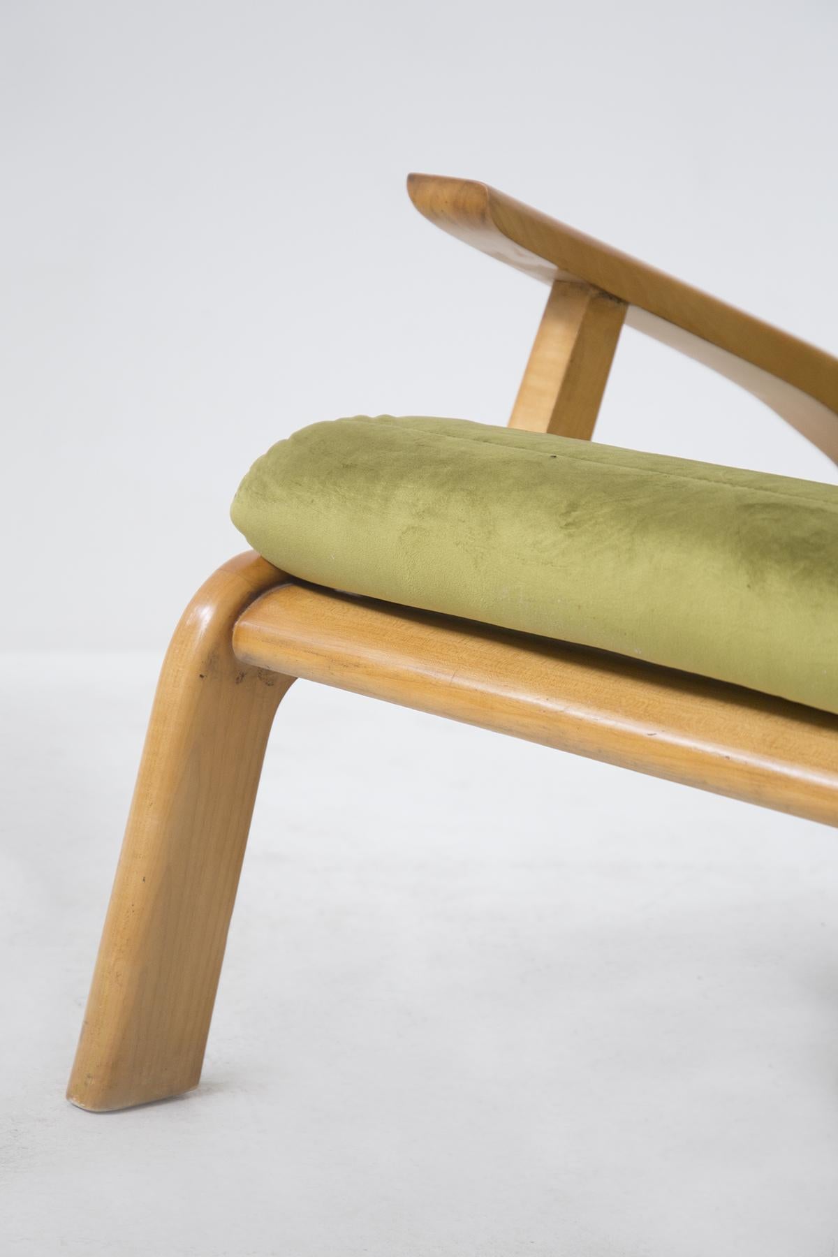 Velvet Rare Armchairs G. Pulitzer and G.Lacht, published For Sale