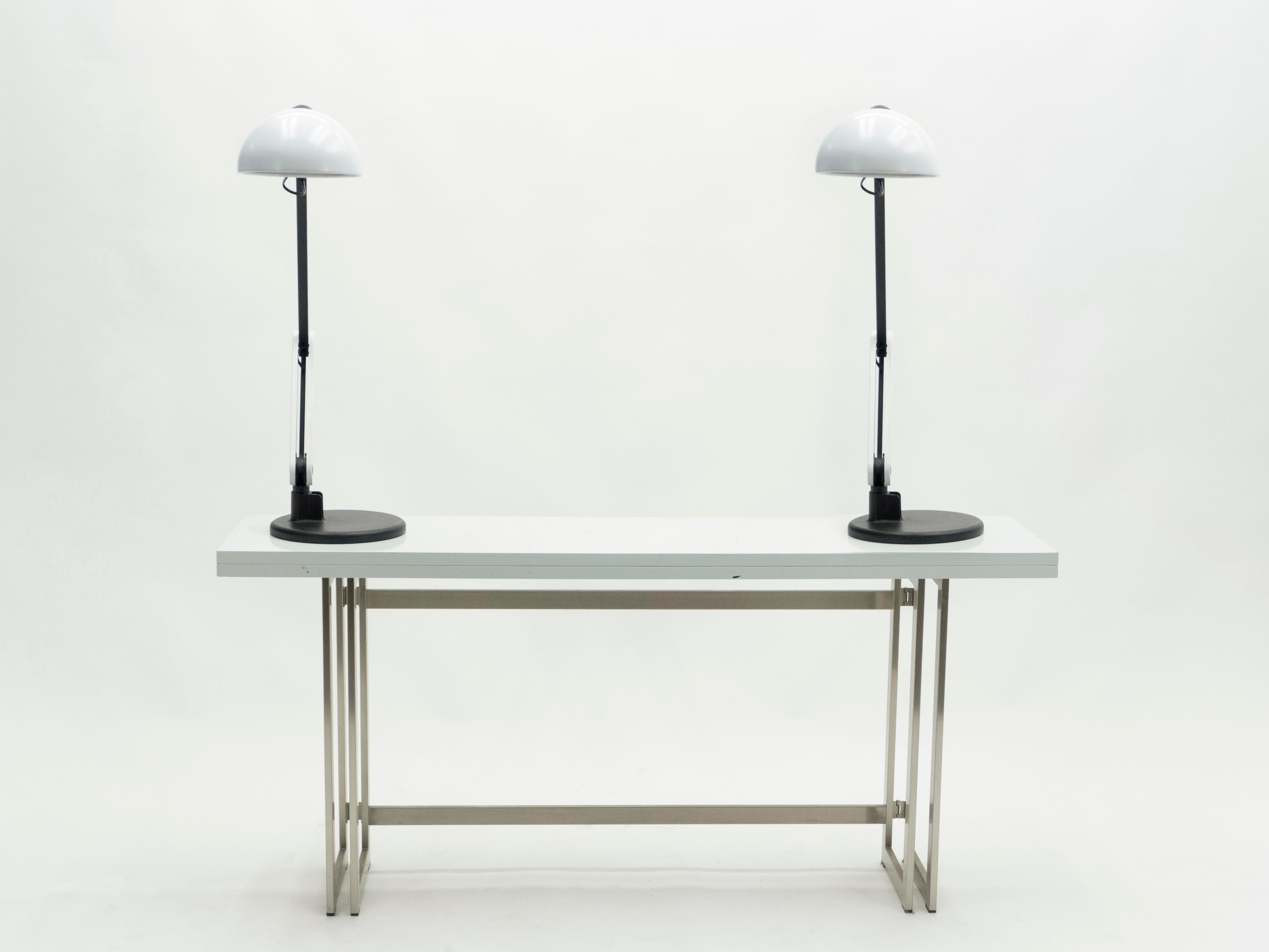 Rare Pair of Italian Harvey Guzzini Table Desk Lamps, 1970s 10