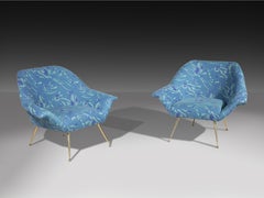 Seltenes Paar italienischer Lounge-Sessel aus der Mitte des Jahrhunderts, signiert von Gigi Radice, Italien, 1950er Jahre