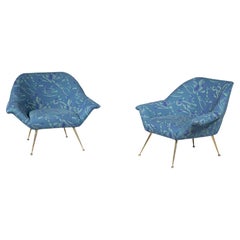 Seltenes Paar italienischer Lounge-Sessel aus der Mitte des Jahrhunderts, signiert von Gigi Radice, Italien, 1950er Jahre