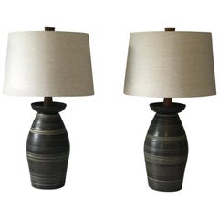 Rare Pair of Jane and Gordon Martz Ceramic Table Lamps
