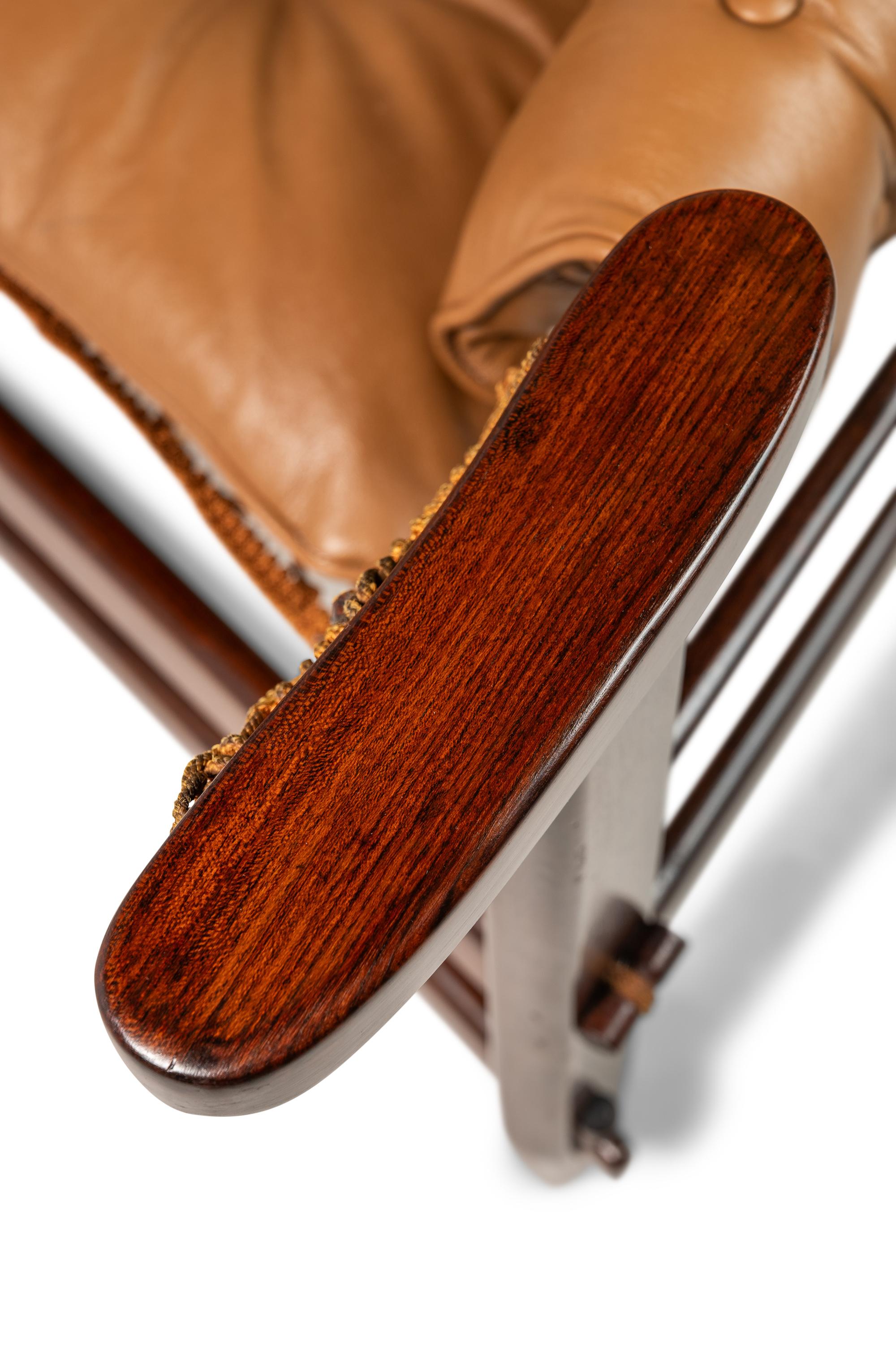 Rare Pair of 'Jangada' Lounge Chairs & Ottoman by Jean Gillon, Brazil, c. 1960s For Sale 3