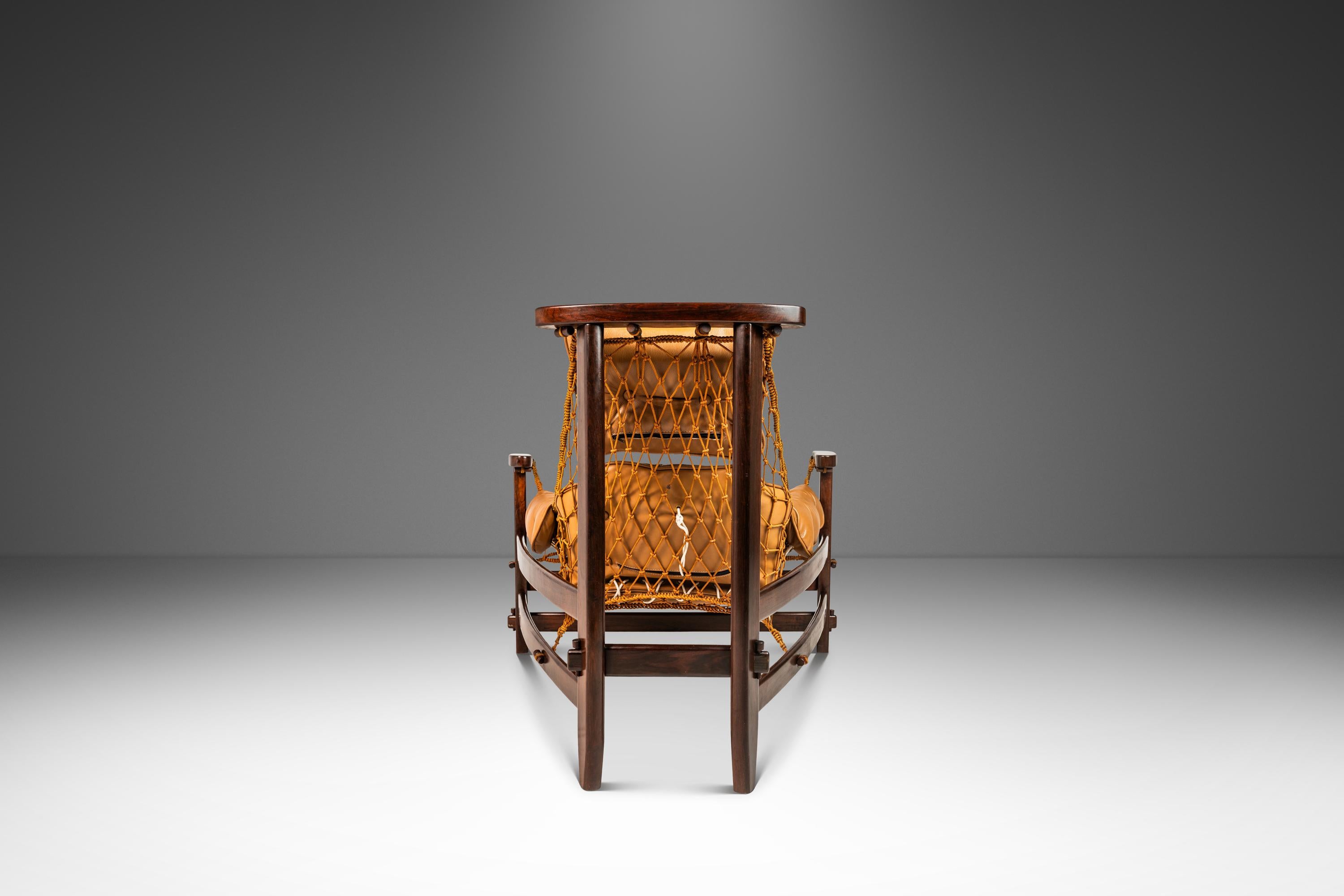 Rare Pair of 'Jangada' Lounge Chairs & Ottoman by Jean Gillon, Brazil, c. 1960s For Sale 5