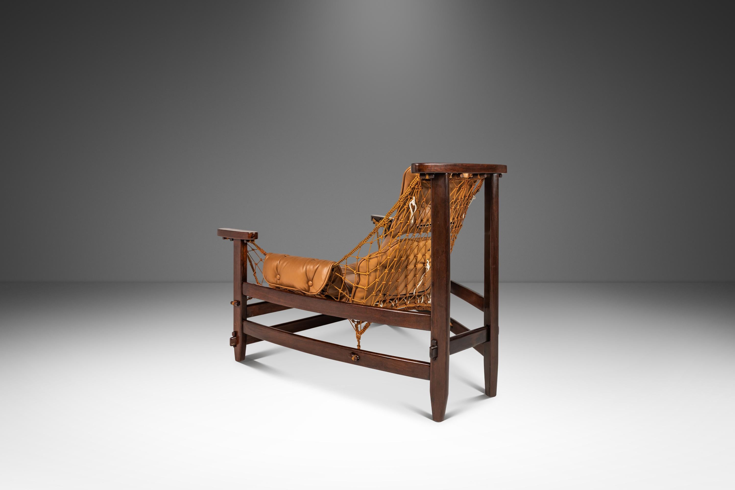 Rare Pair of 'Jangada' Lounge Chairs & Ottoman by Jean Gillon, Brazil, c. 1960s For Sale 6