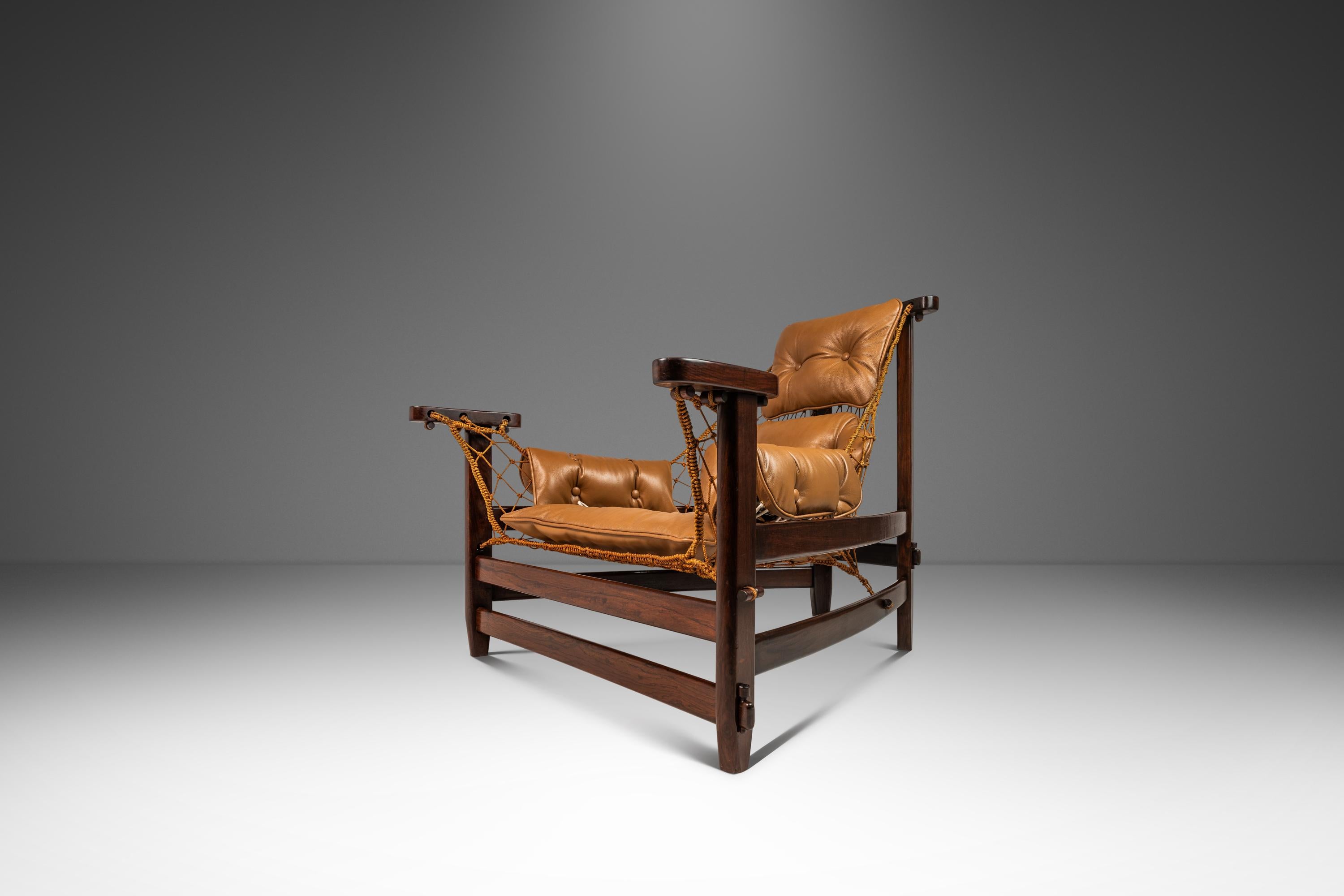 Rare Pair of 'Jangada' Lounge Chairs & Ottoman by Jean Gillon, Brazil, c. 1960s For Sale 7