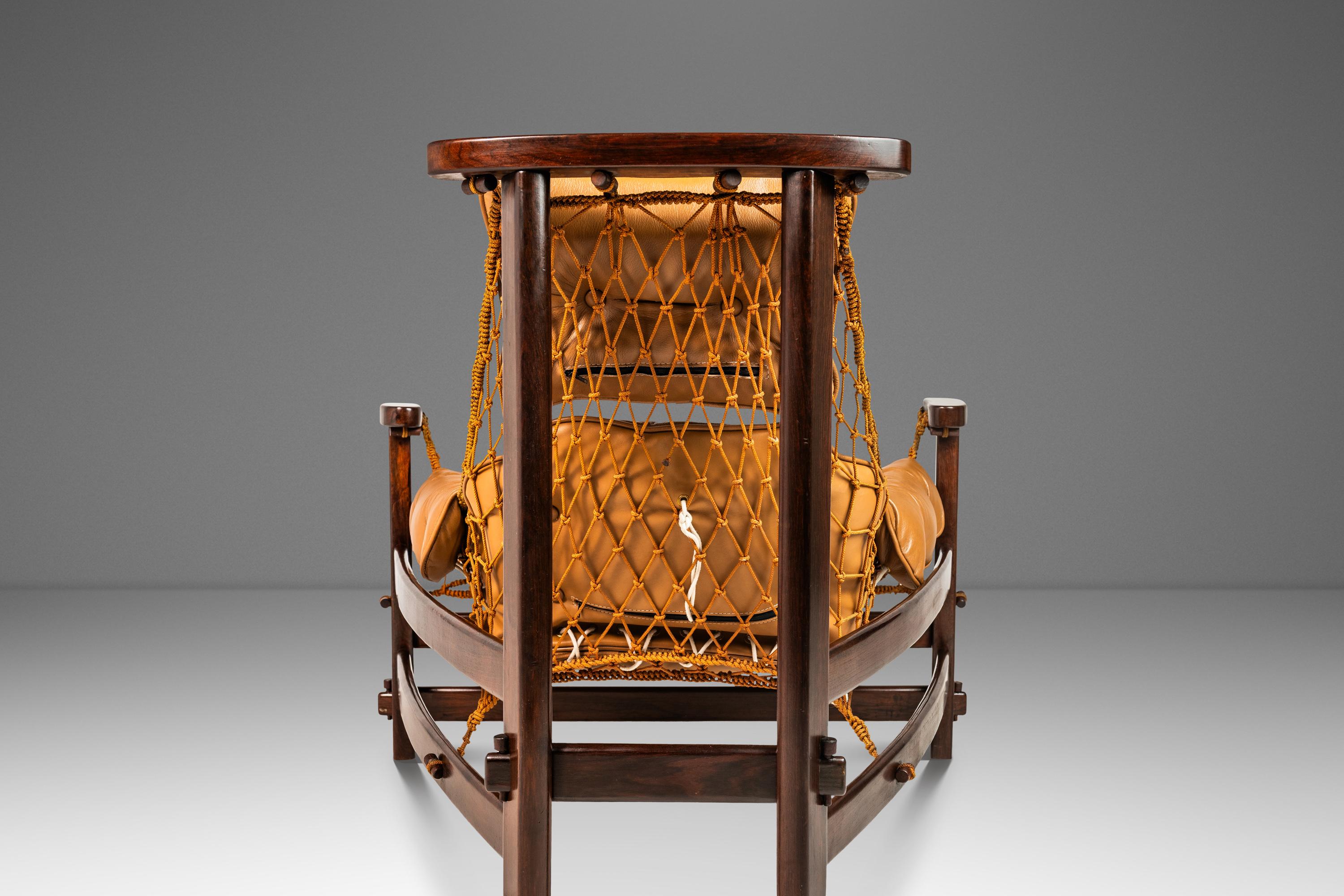 Rare Pair of 'Jangada' Lounge Chairs & Ottoman by Jean Gillon, Brazil, c. 1960s For Sale 9