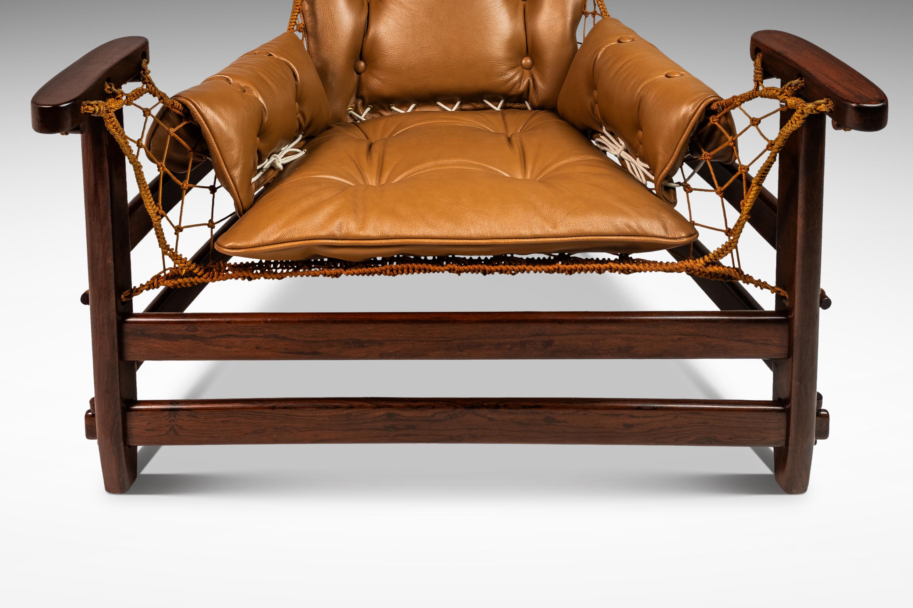 Rare Pair of 'Jangada' Lounge Chairs & Ottoman by Jean Gillon, Brazil, c. 1960s For Sale 11