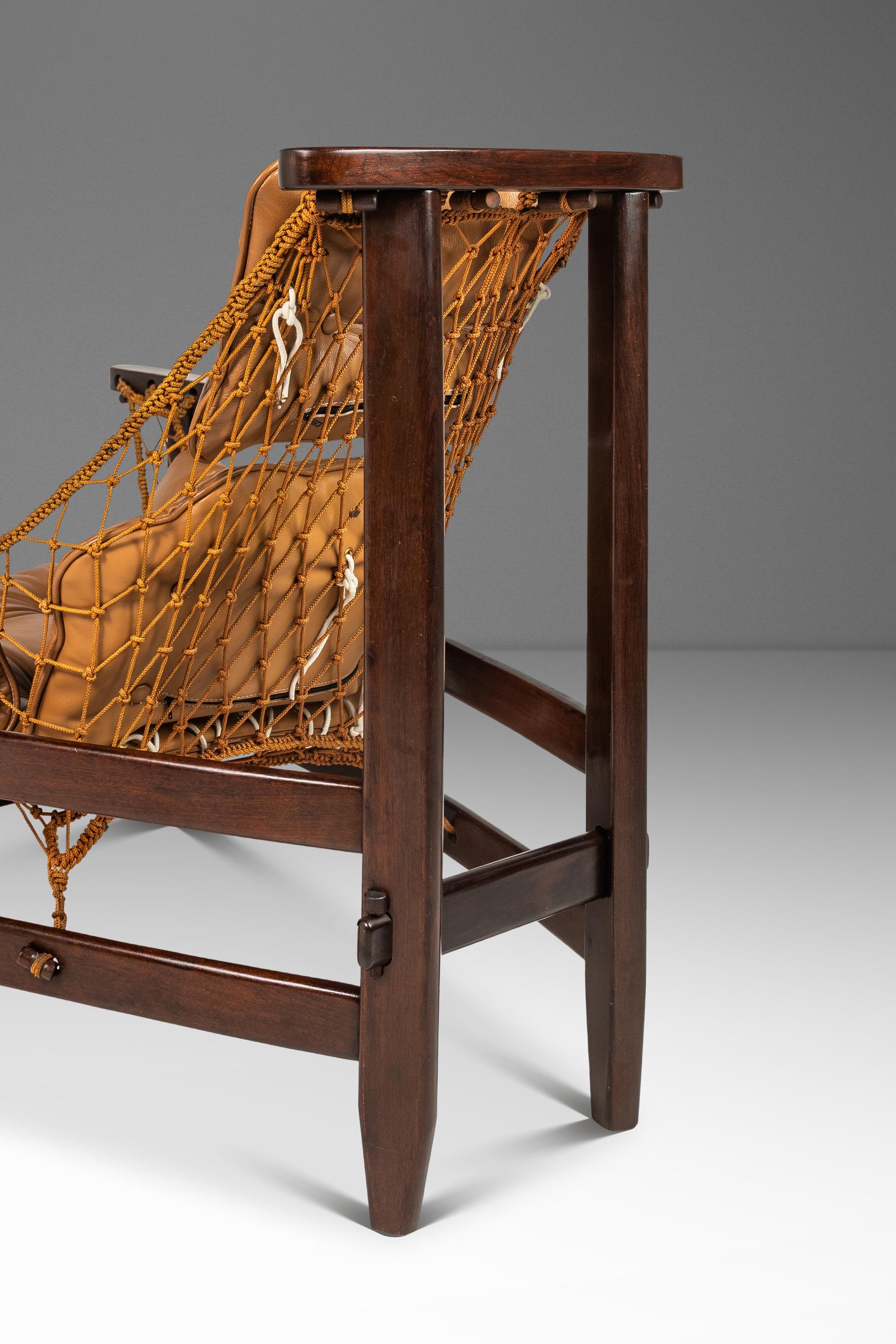 Rare Pair of 'Jangada' Lounge Chairs & Ottoman by Jean Gillon, Brazil, c. 1960s For Sale 13