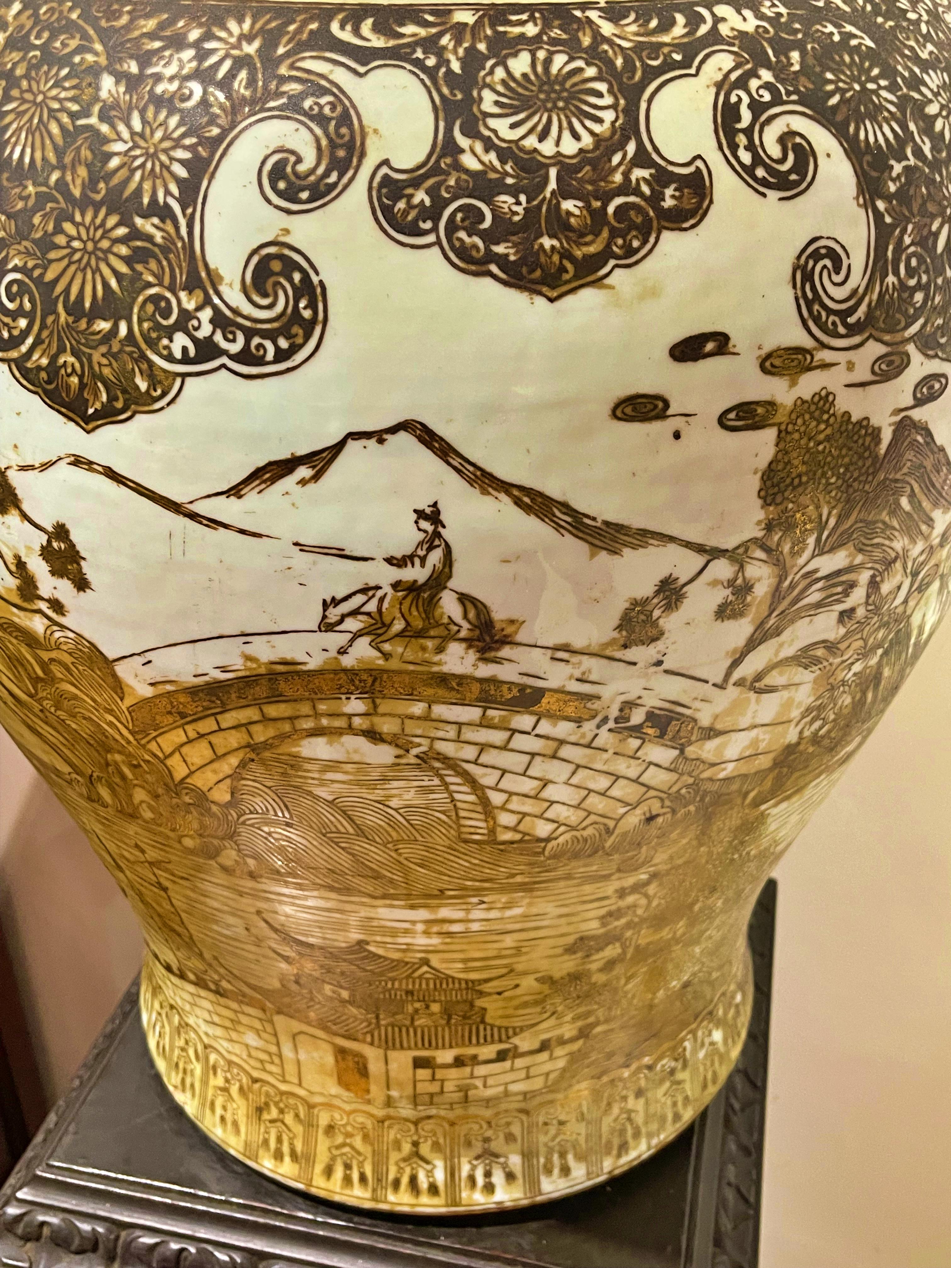 Rare Pair of Jars a Chinese Porcelain Kangxi Period 19th Century 2