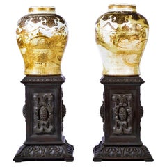 Rare Pair of Jars a Chinese Porcelain Kangxi Period 17th Century