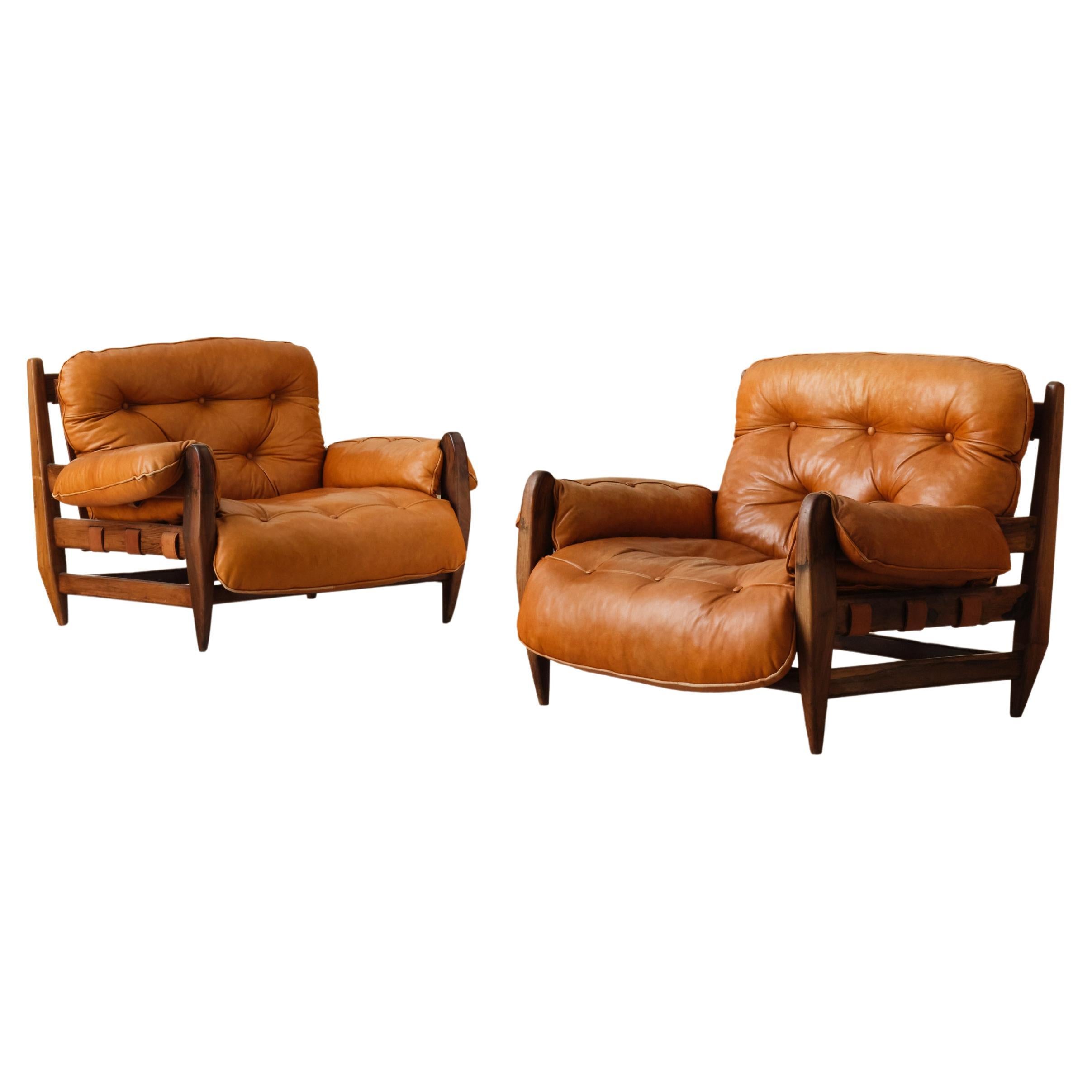 Rare paire de fauteuils "Rodeio" de Jean Gillon, Brésil, années 1960