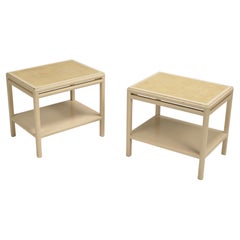 Vintage Rare Pair of Johan Tapp Leather Topped End Tables,  circa 1940