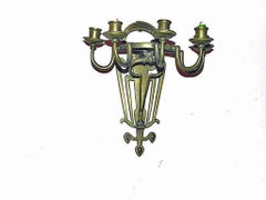 Rare Pair of Jugenstil Sconces in Bronze, circa 1900