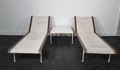 Rare Pair of Knoll International Sun Loungers, 1966 Mid-Century Modern Design