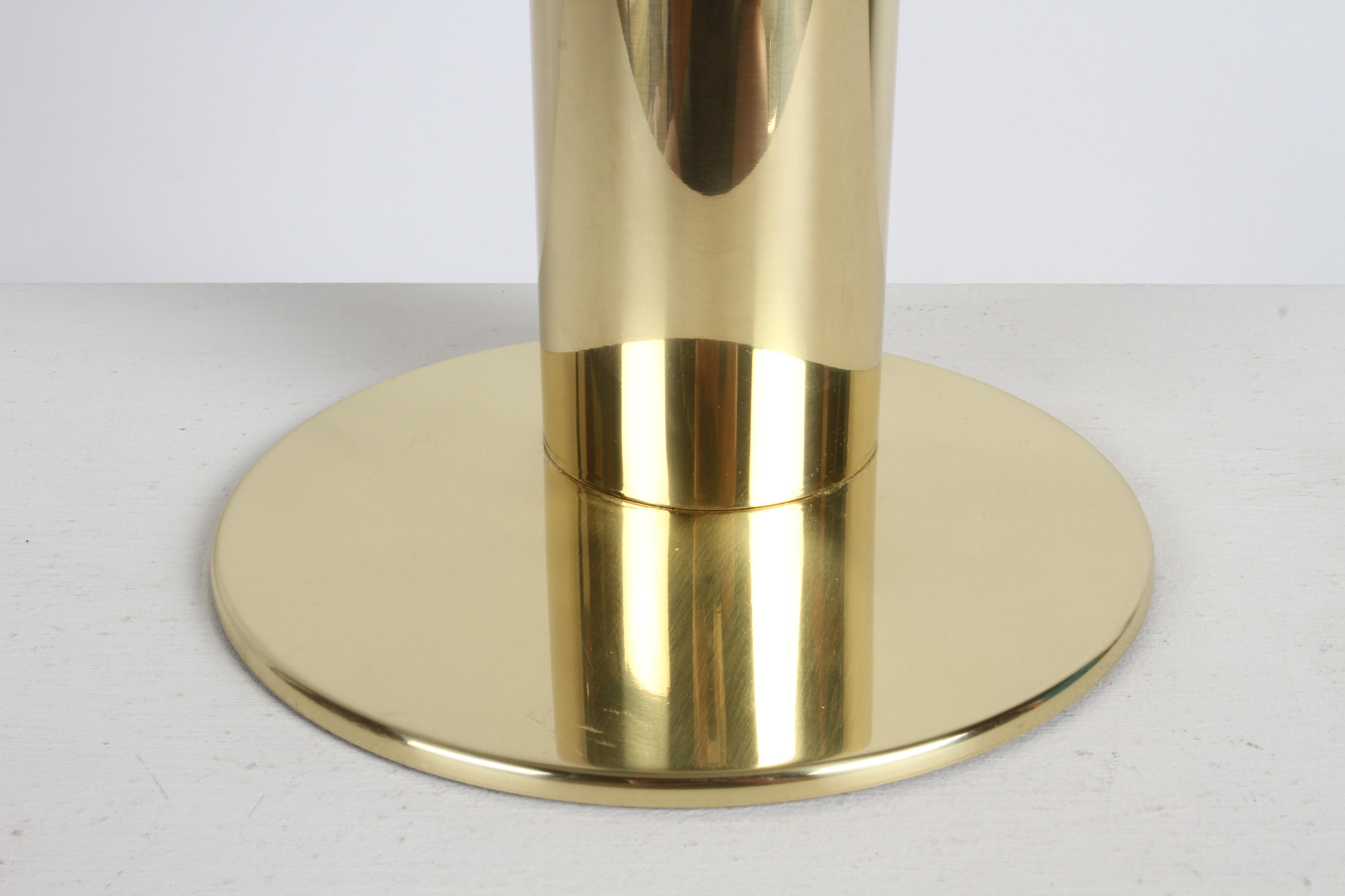 RARE Pair of Koch & Lowy 1970s Brass Saucer Form Table lamps - Fully restored  For Sale 13