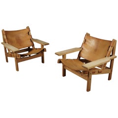 Rare Pair of Kurt Østervig Hunting Chairs from Denmark, 1960s