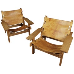 Rare Pair of Kurt Østervig Hunting Chairs from Denmark, 1960s