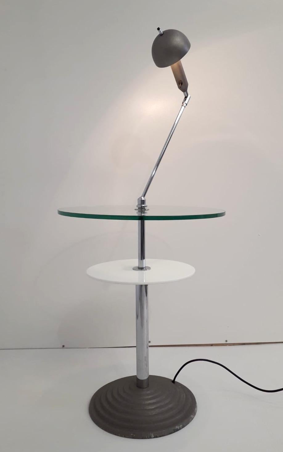 Rare Pair of Lamp Tables by Fontana Arte For Sale 1