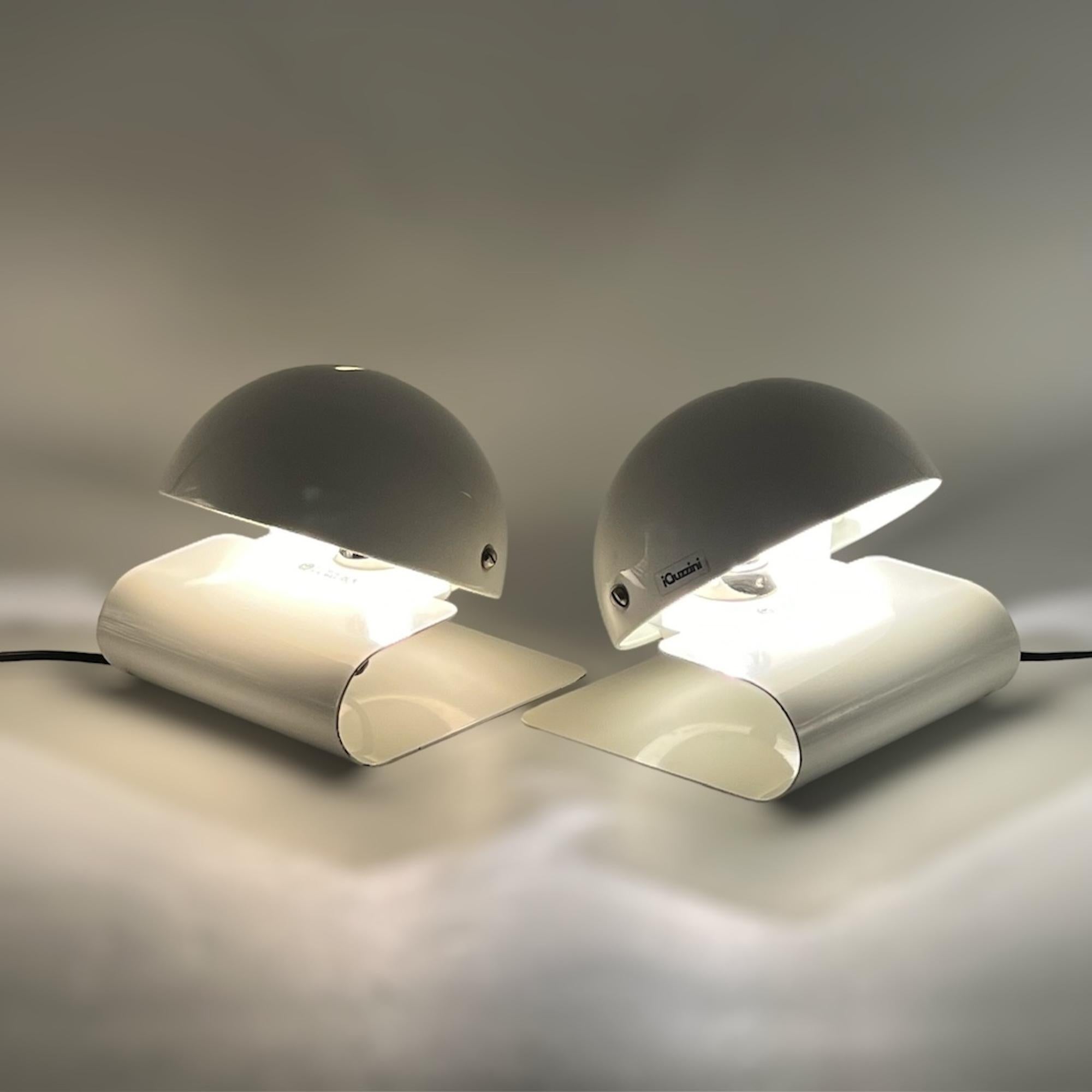 Space Age Rare Pair of Lamps 'Bugia' by Giuseppe Cormio for Harvey Guzzini, 1970s