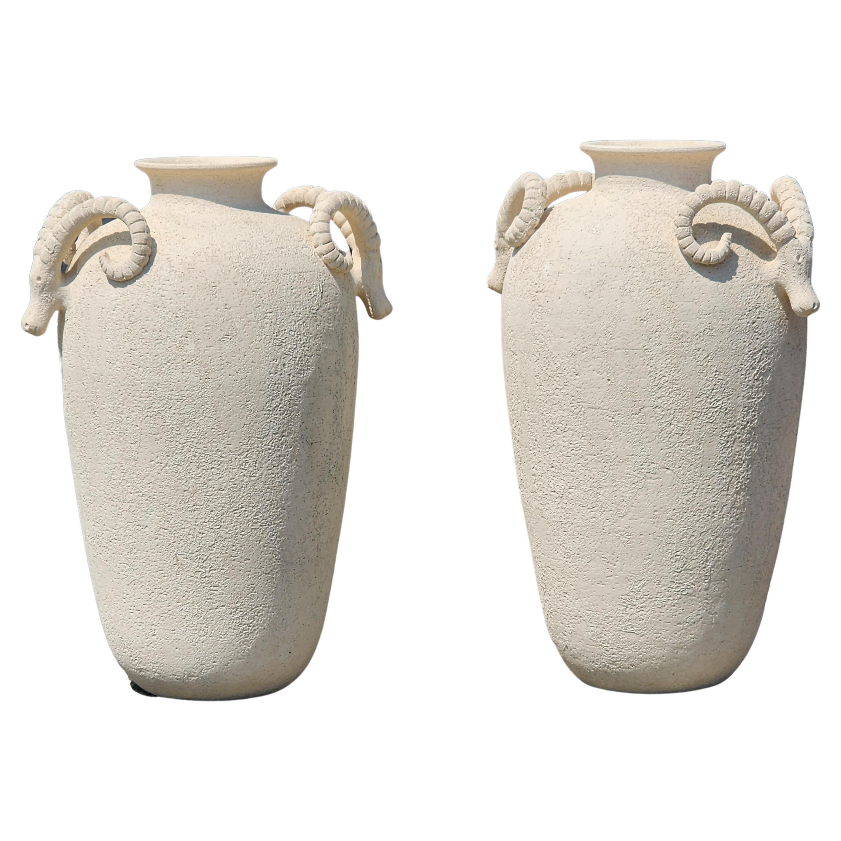 Rare Pair of Large Bitossi Archaeological Series Vases, circa 1980 For Sale
