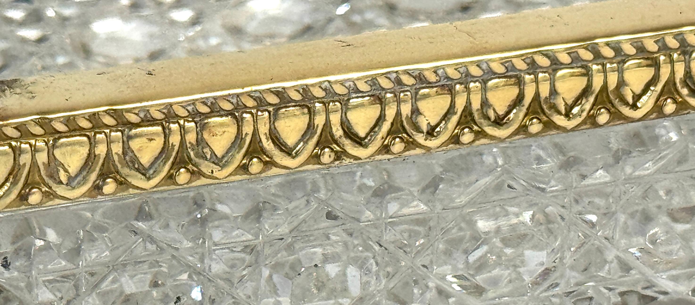 Raro par de grandes bandejas para cenizas/cigarros Baccarat (Atrb) montadas en bronce, circa años 50 en venta 5