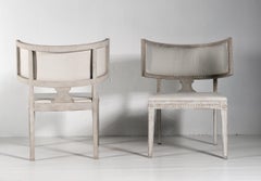 Rare Pair of Large Gustavian Klismos Chairs