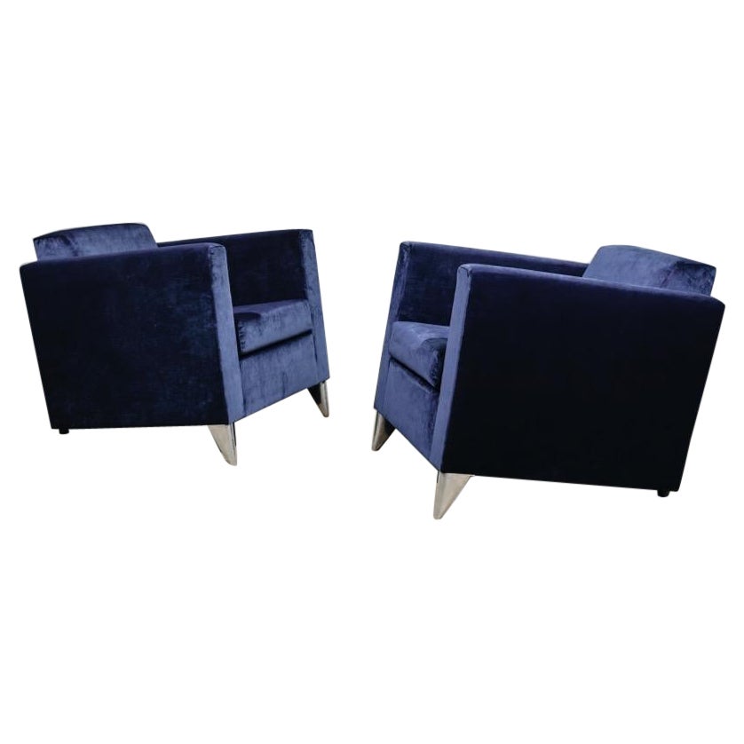 Rare pair of Len Niggelman armchairs by Philippe Starck For Sale