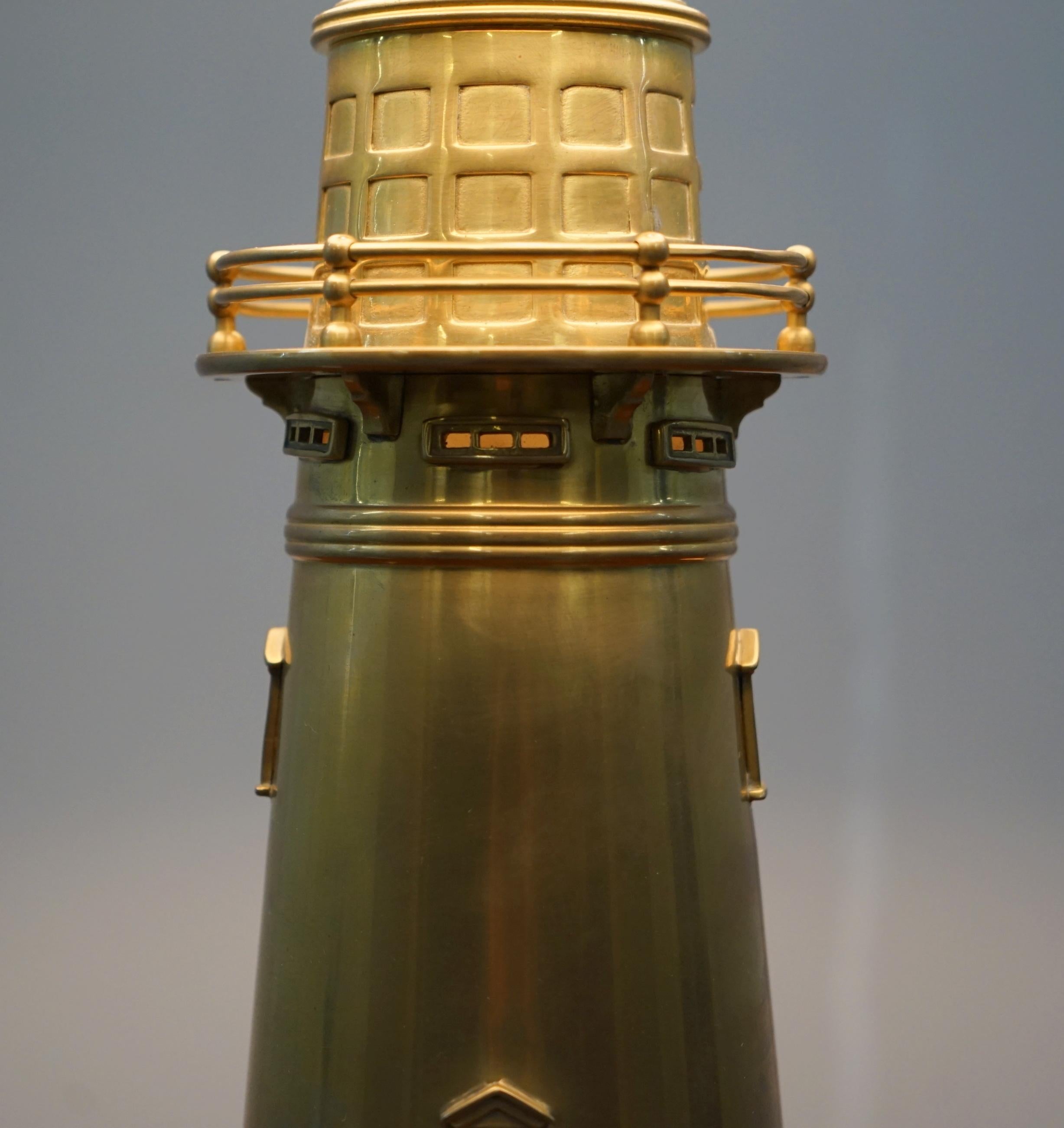 Rare Pair of Limited Edition Ralph Lauren Lighthouse Cocktail Shaker Table Lamps In Good Condition In West Sussex, Pulborough