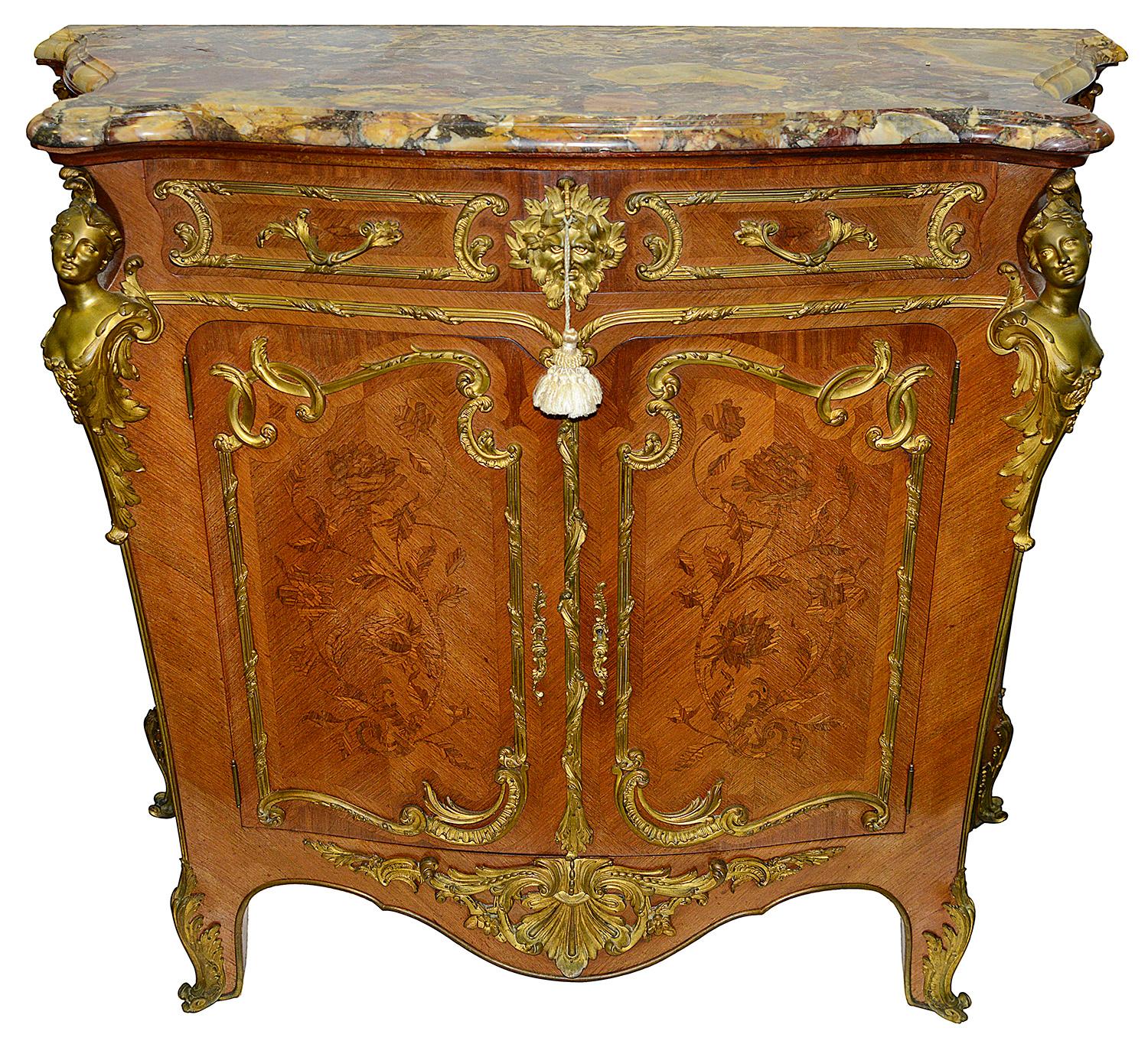 Rare Pair of Louis XVI Style Side Cabinets after Joseph Zwiener For Sale 6