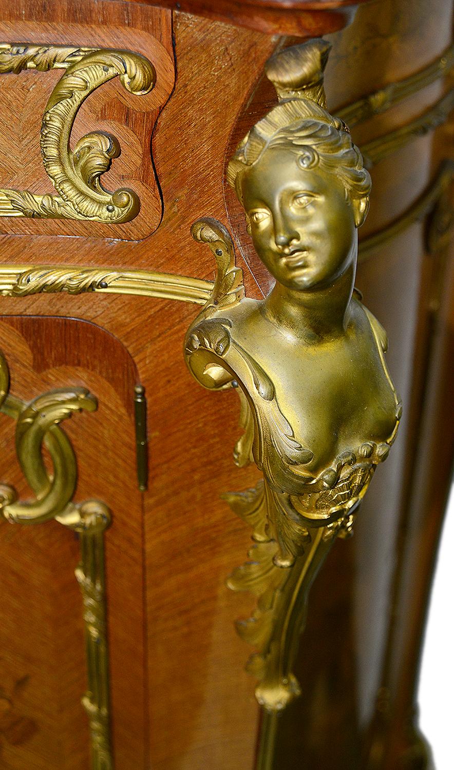 Rare Pair of Louis XVI Style Side Cabinets after Joseph Zwiener For Sale 9