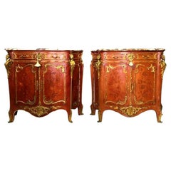 Rare Pair of Louis XVI  style side cabinets after Joseph Zwiener