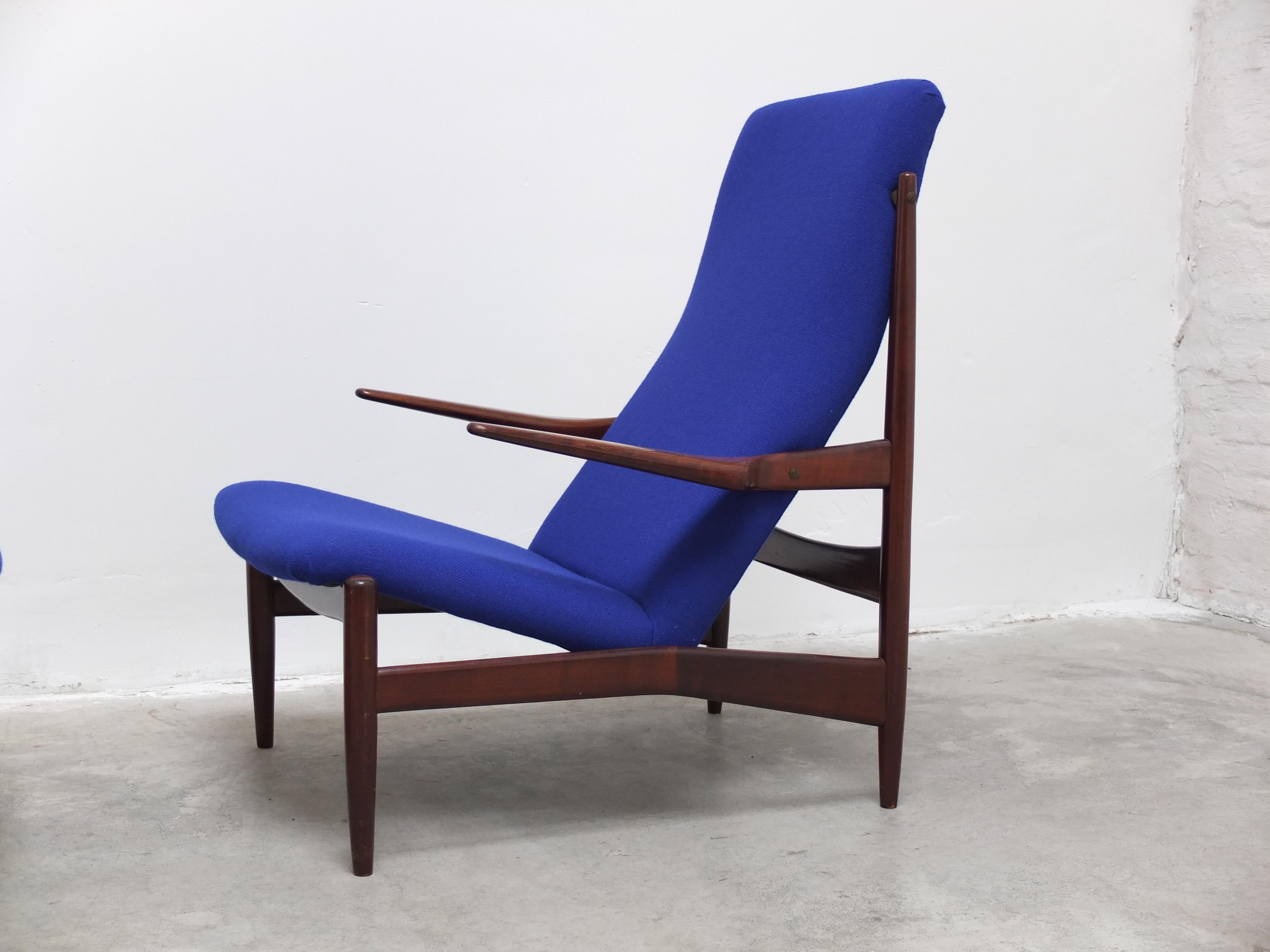 Rare Pair of Lounge Chairs by Alfred Hendrickx for Belform, 1950s For Sale 8