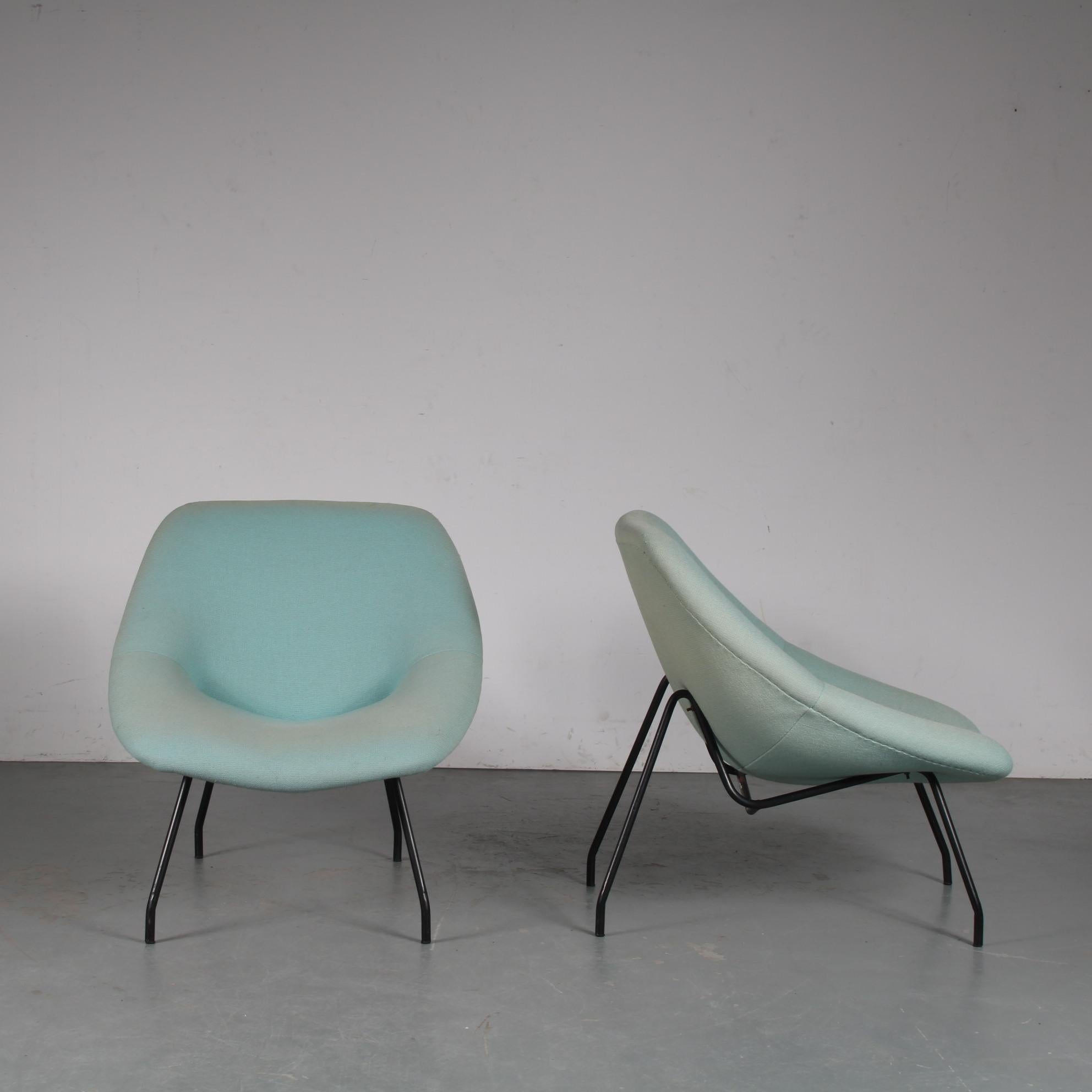 Rare Pair of Lounge Chairs by GAR, France, 1950 In Good Condition In Amsterdam, NL