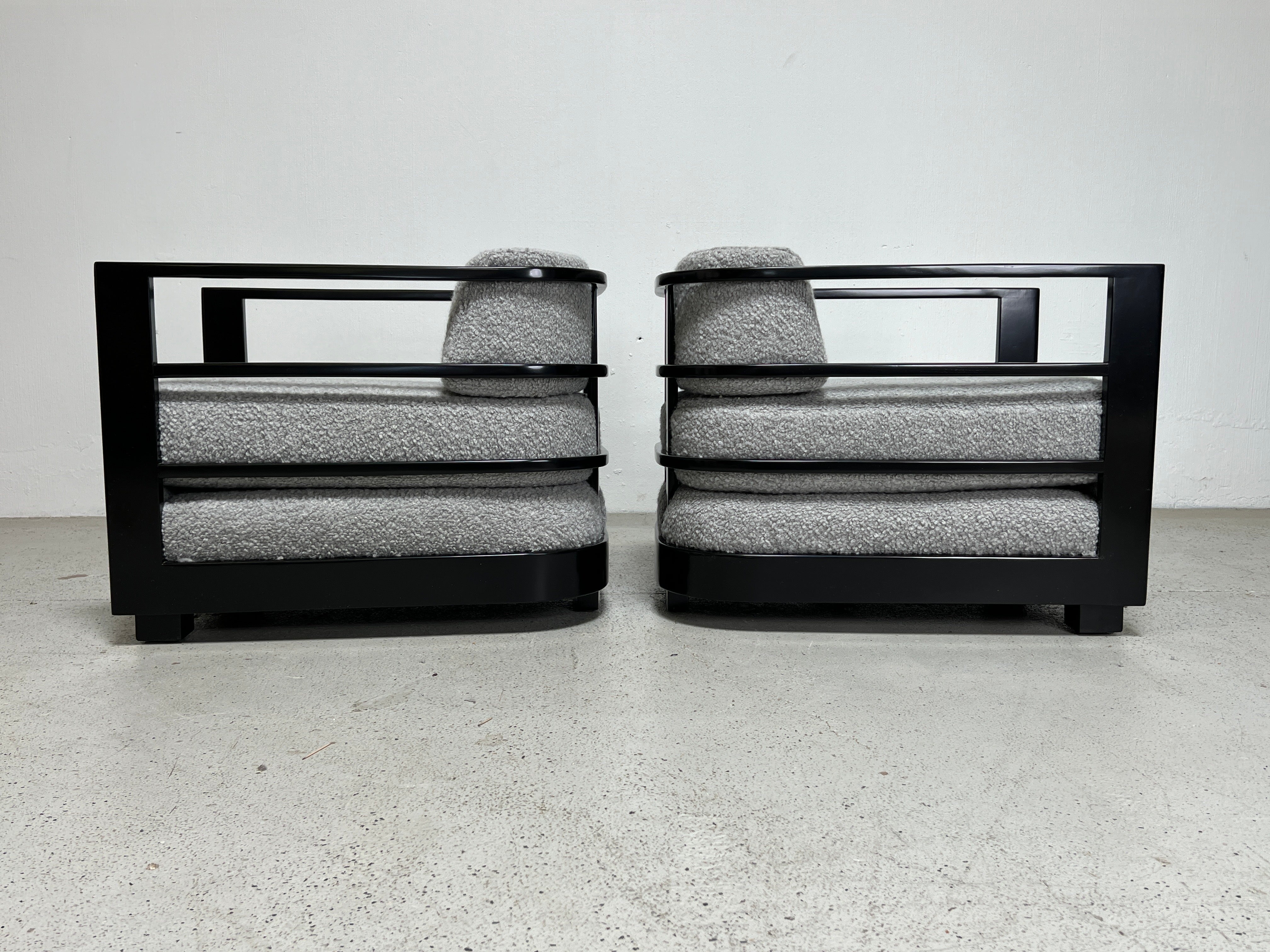 Mid-20th Century Rare Pair of Lounge Chairs by Gilbert Rohde for Herman Miller in 1934.