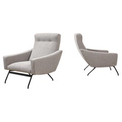 Rare Pair of Lounge Chairs by Joseph Andre Motte