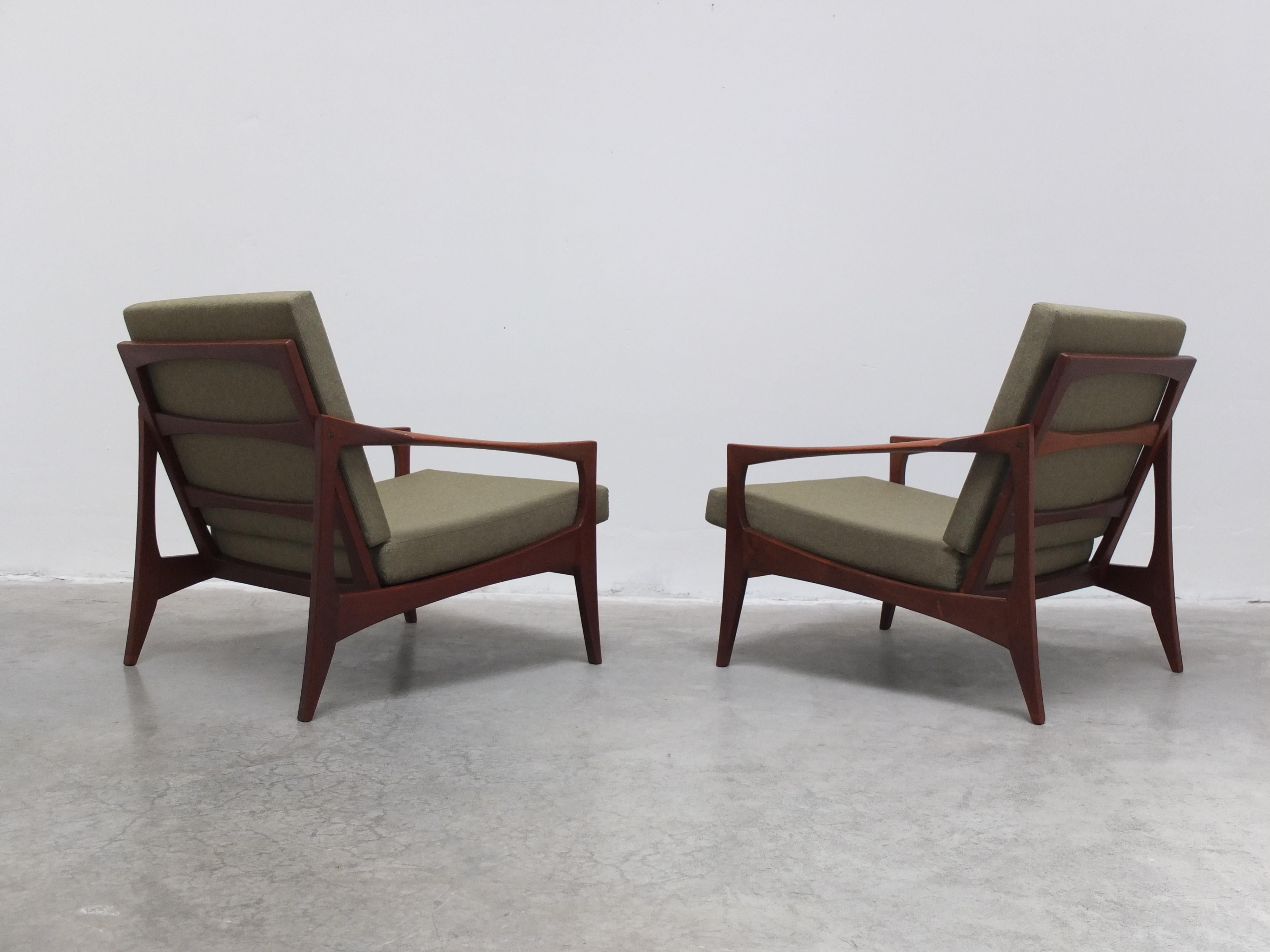 Rare paire de chaises longues de Knoll Antimott, années 1950 7