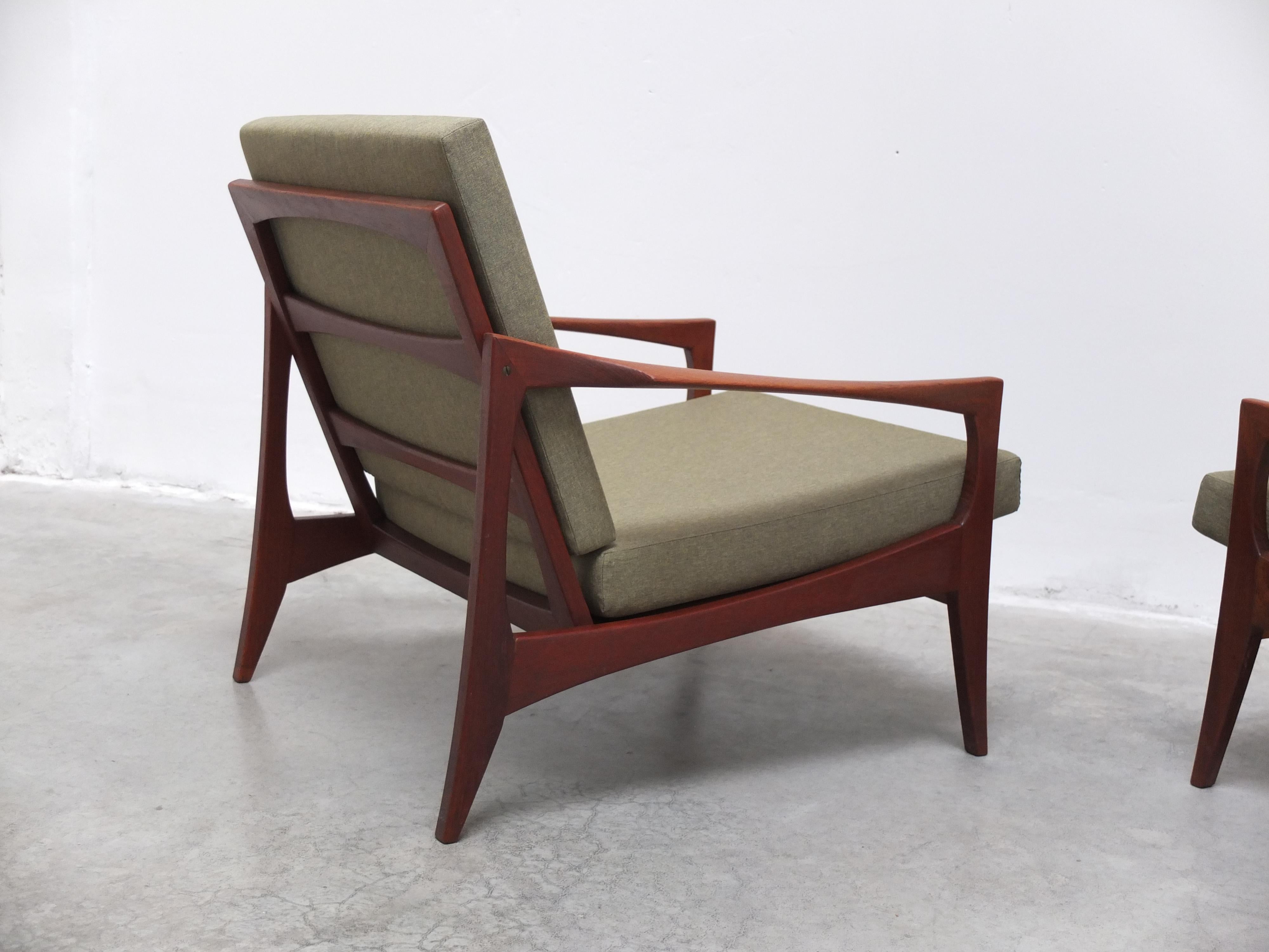 Rare paire de chaises longues de Knoll Antimott, années 1950 9