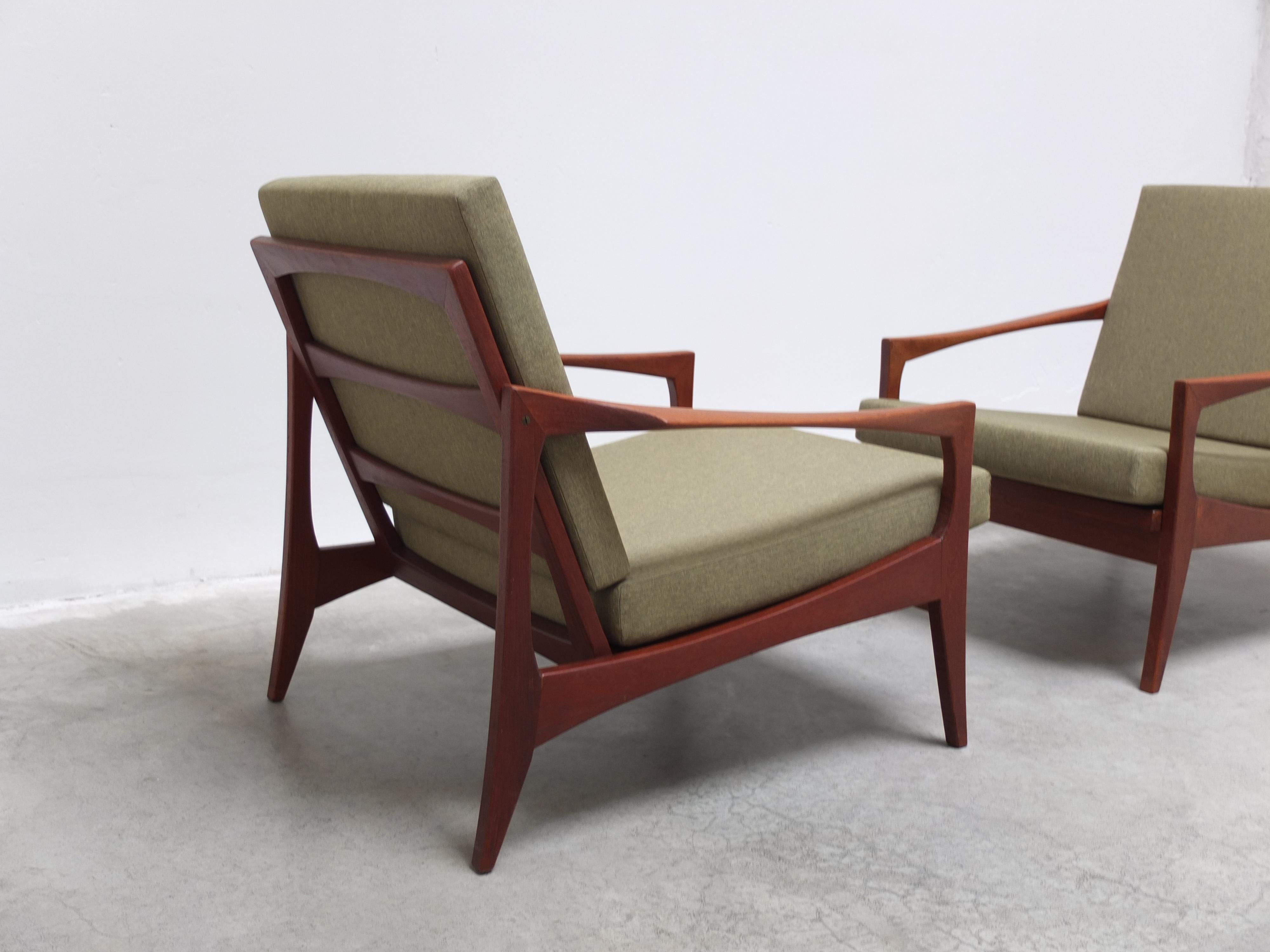 Rare paire de chaises longues de Knoll Antimott, années 1950 1