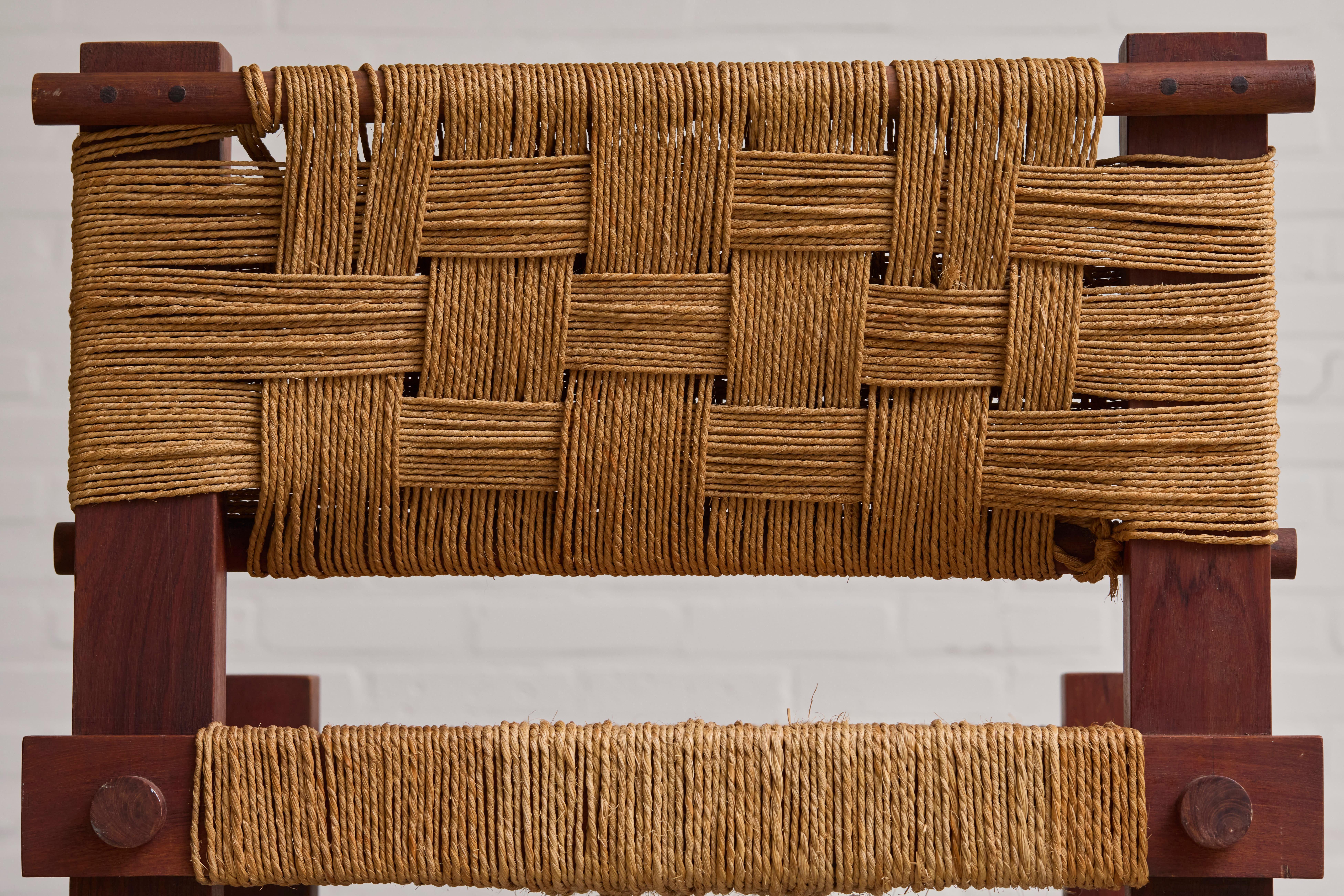 Seltenes Paar Loungesessel von Mini Boga für Taaru, Indien um 1960 im Angebot 1