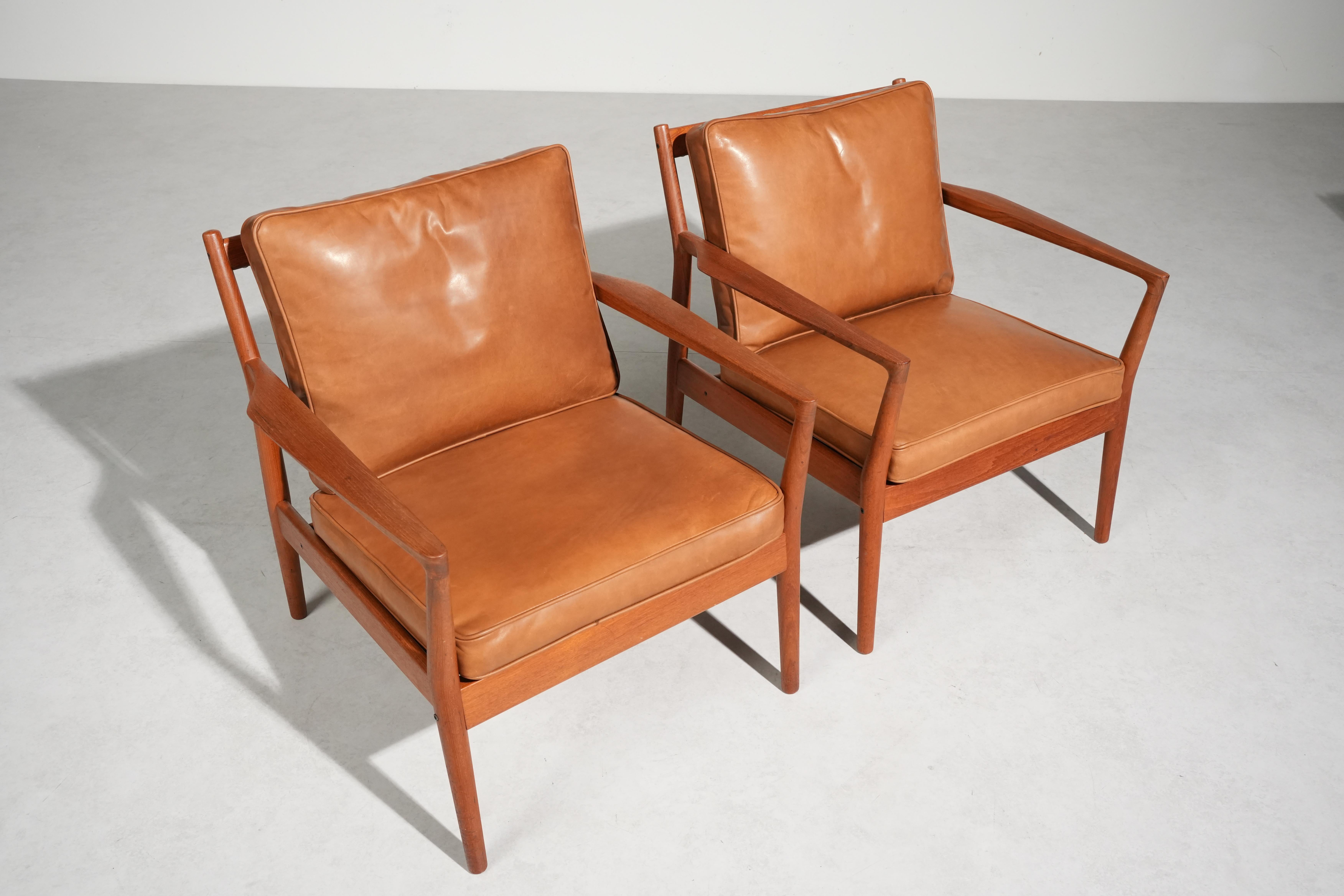 Raro par de tumbonas de Steffen Syrach-Larsen para Børge Jensen en venta 7