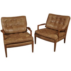 Rare Pair of Lounge Chairs, Designed by Arne Norell, Model "Löven", circa 1970