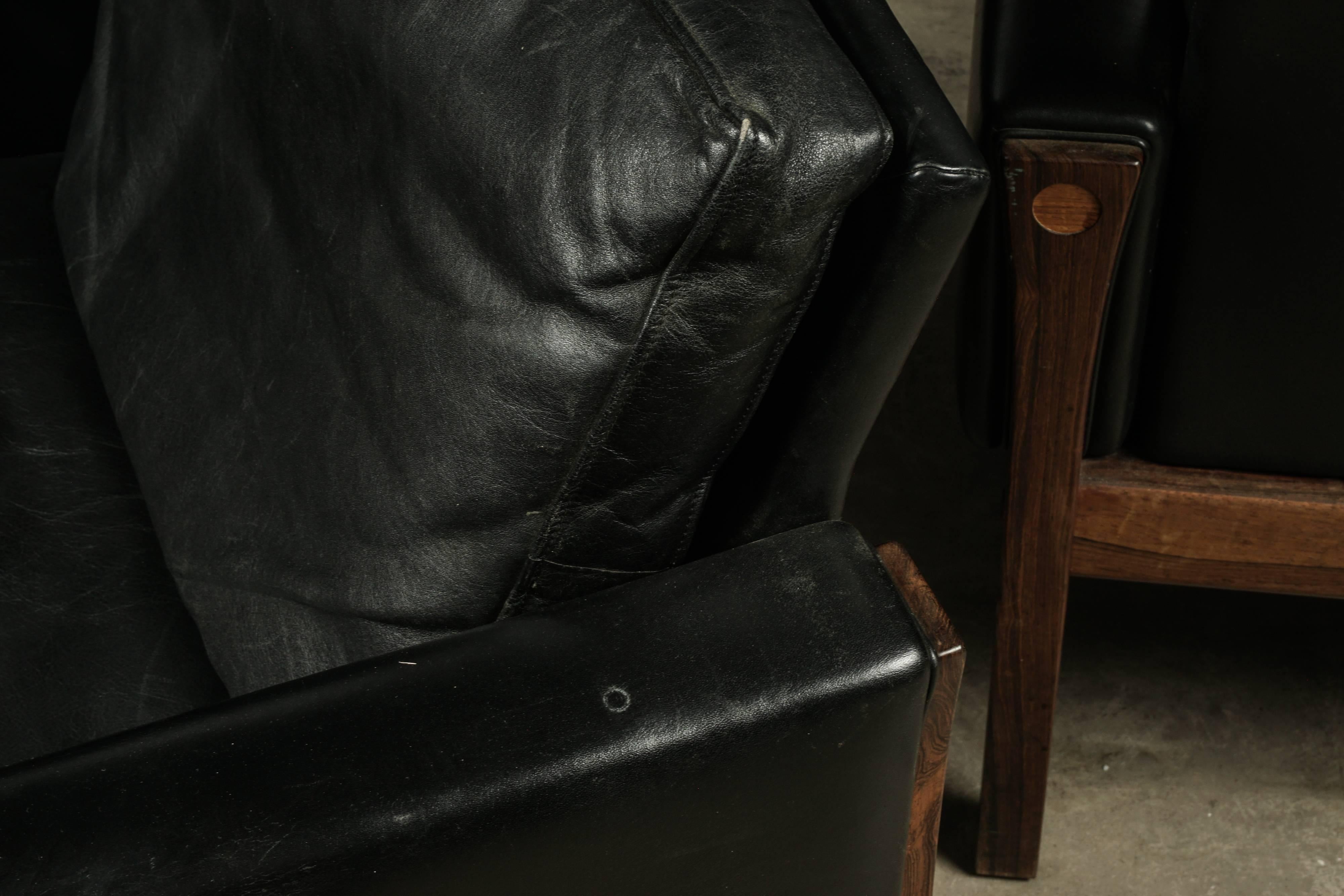 Rare Pair of Lounge Chairs Designed by Hans Wegner, Model AP 62 1