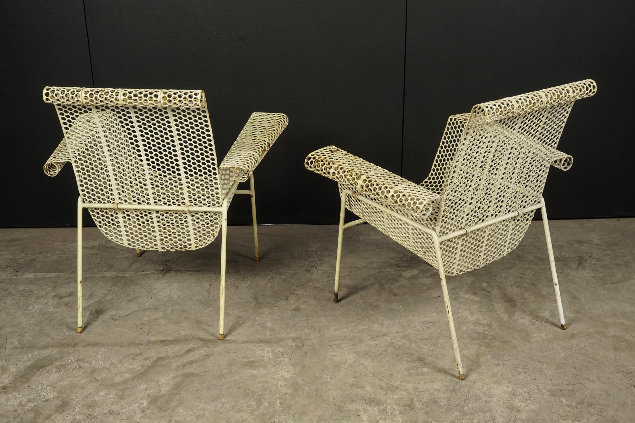 Rare Pair of Lounge Chairs Designed by Rene Malaval, France, 1940s In Good Condition In Nashville, TN